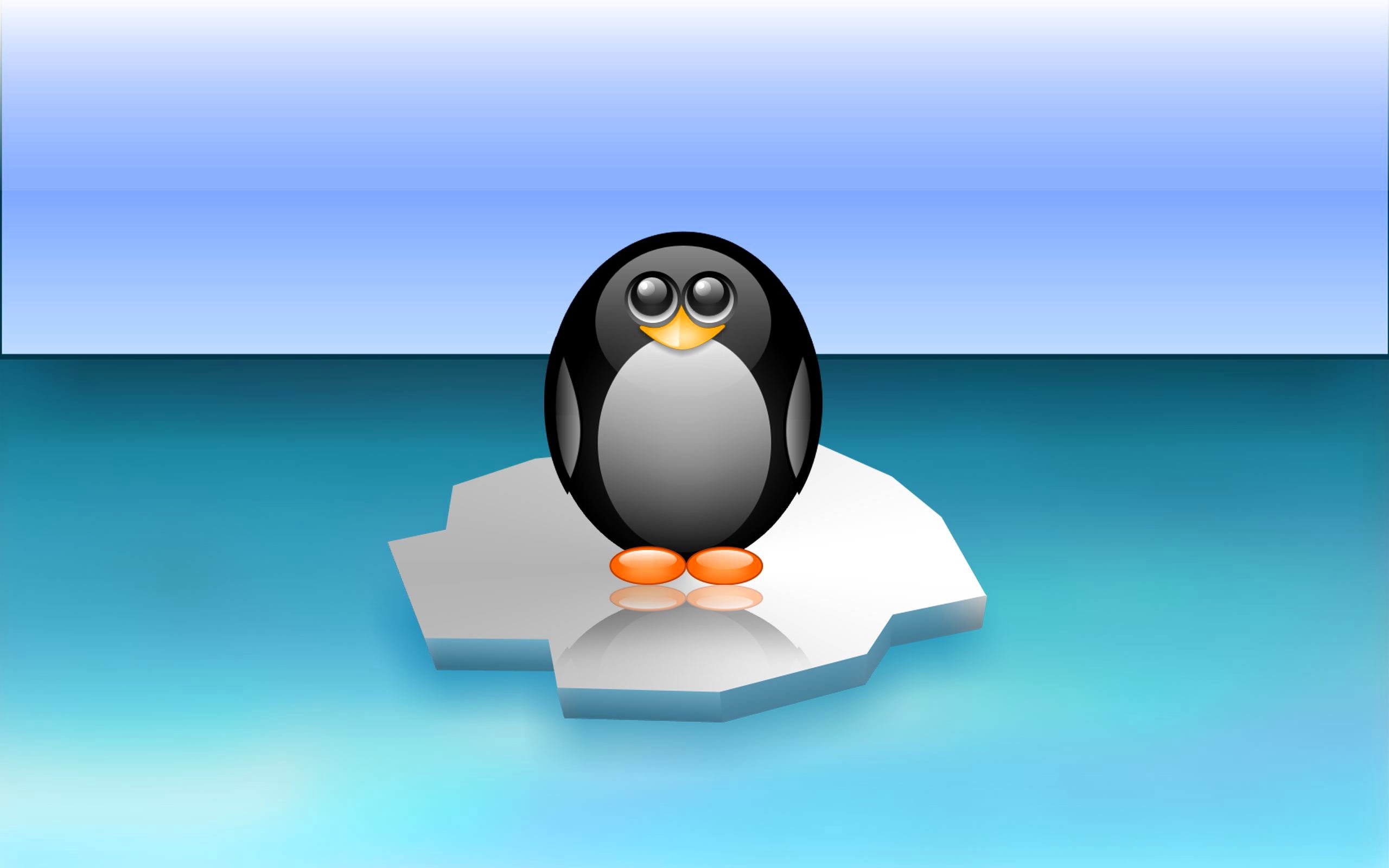 cute, blue background, illustration, black, turquoise colored, computer Graphic, symbol, sky, horizon over water, white, nature, sea, wildlife, antarctica, HD Wallpaper