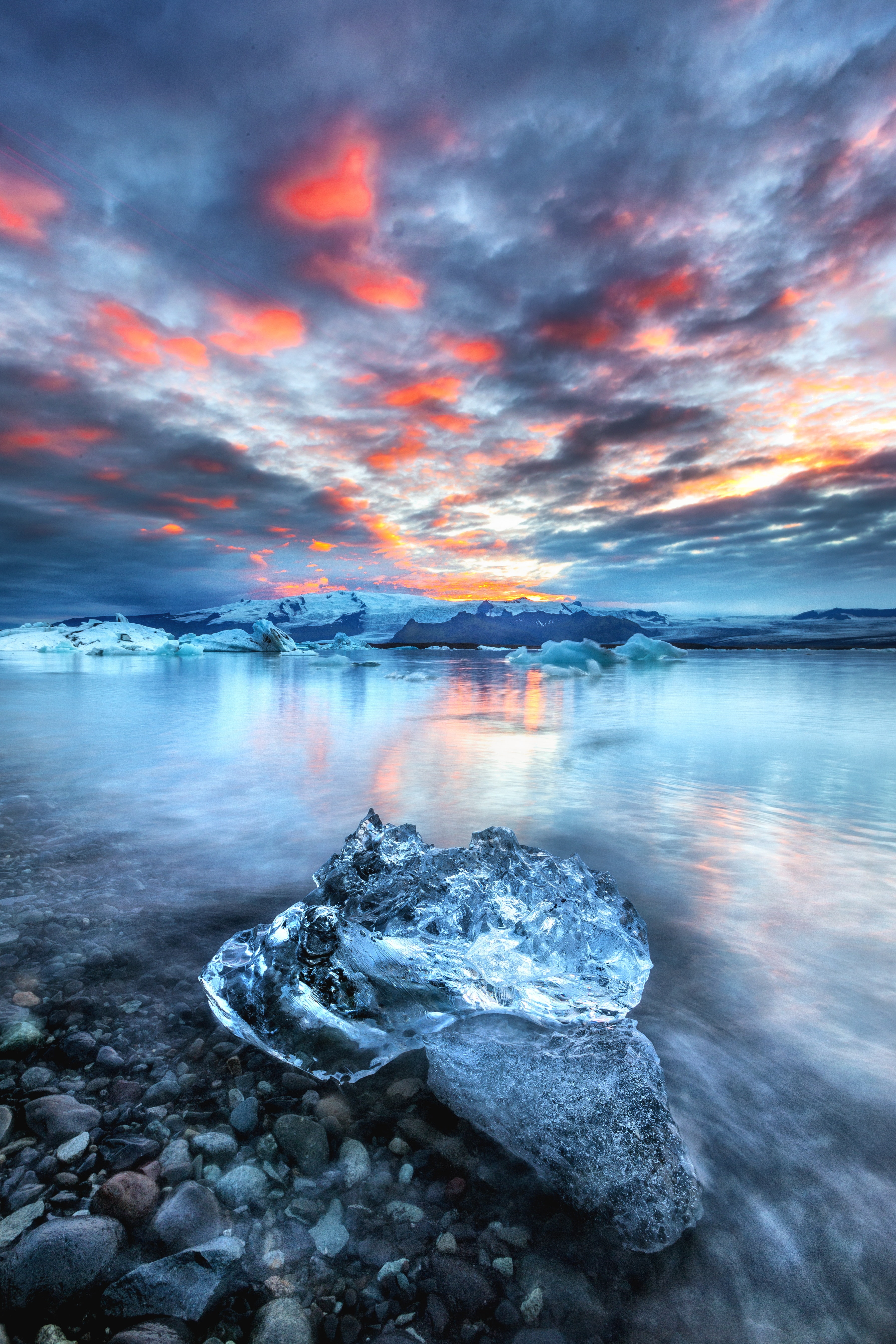 lake, floe, 5K, iceberg, ice, Phone HD Wallpaper