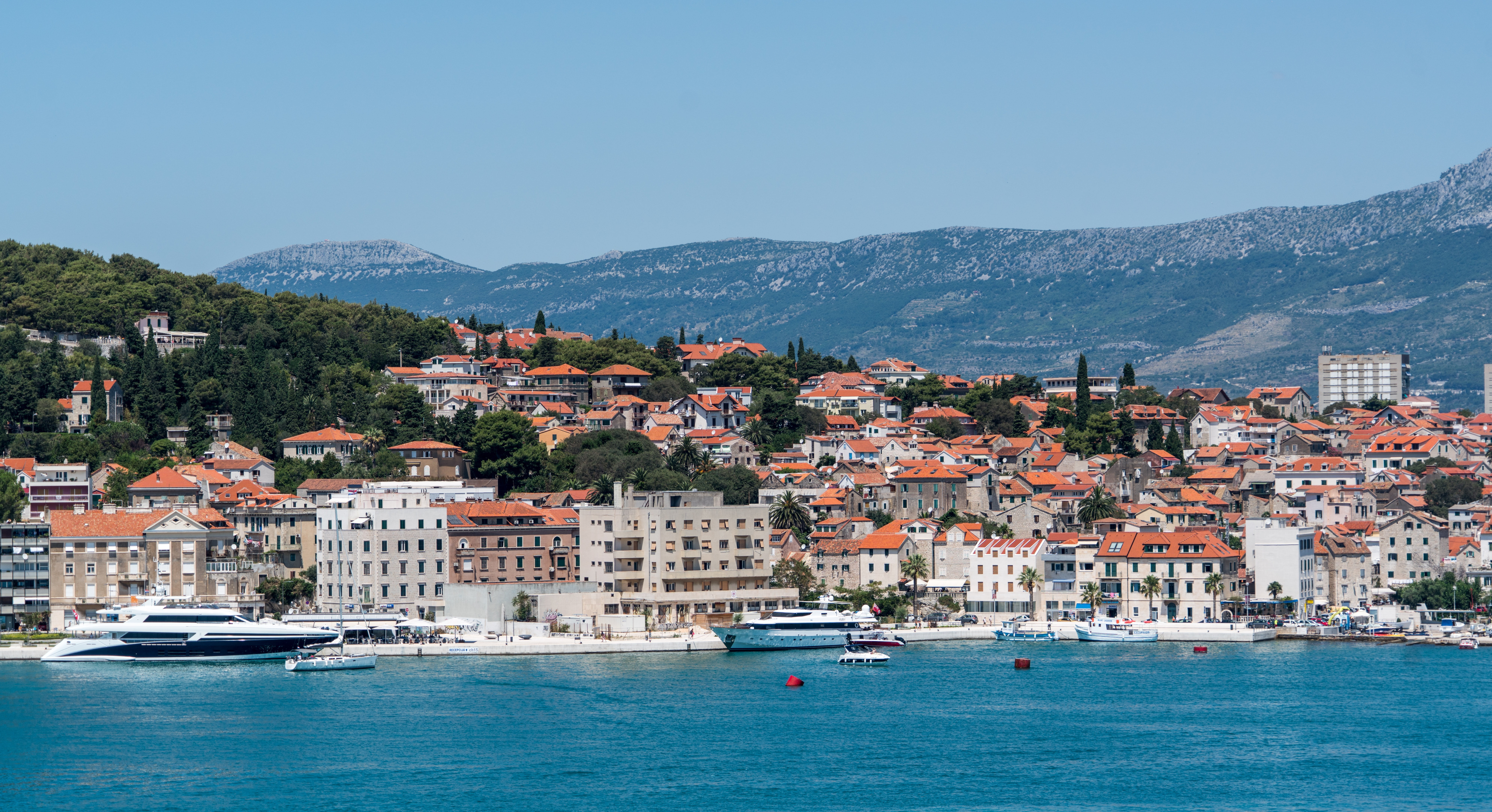 historic, dalmatia, residential district, old, transportation, ancient, sky, mountain, community, cityscape, water, apartment, land, croatia, sailboat, HD Wallpaper