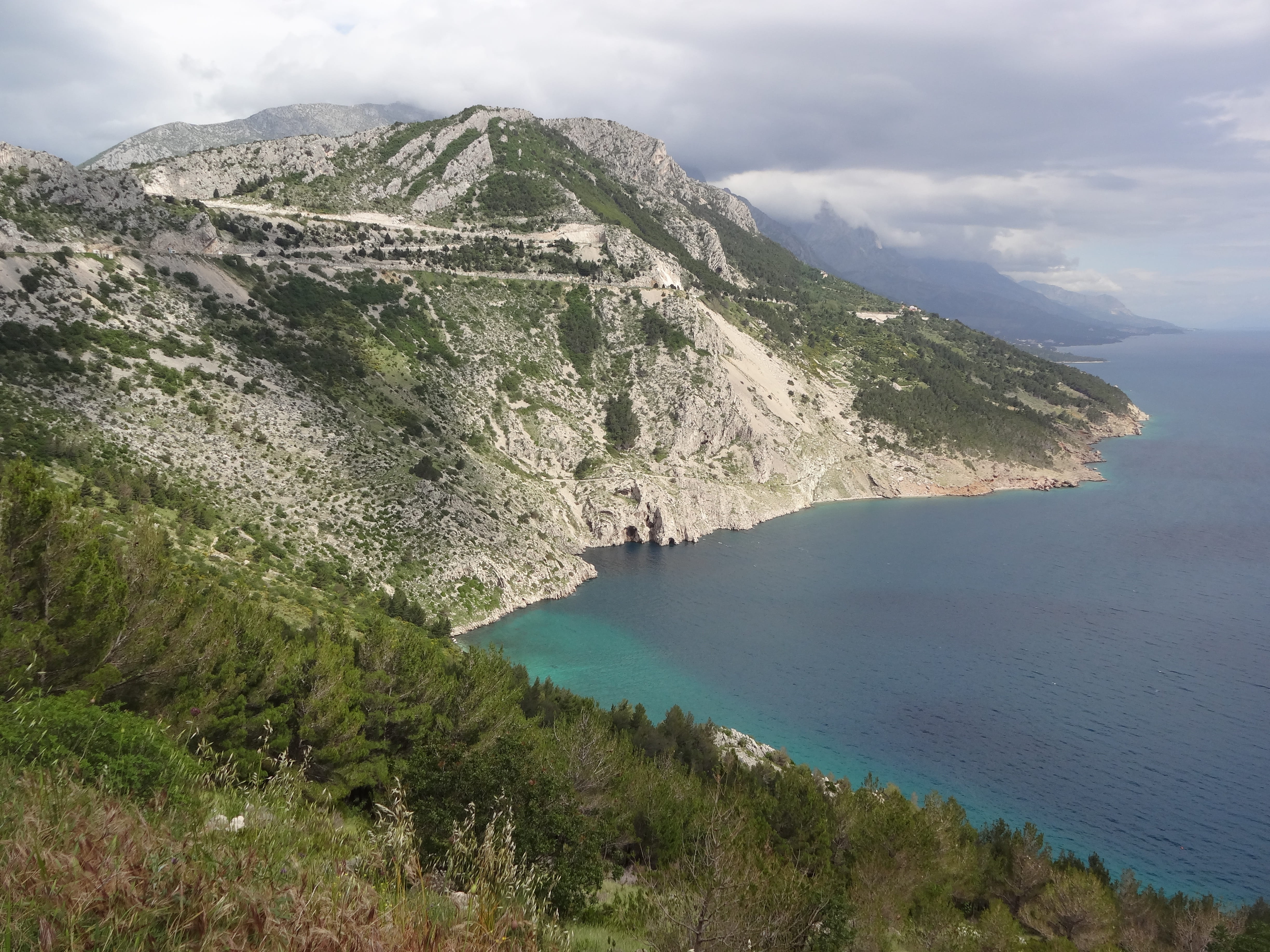 outdoors, no people, tree, land, non-urban scene, tranquility, velebit, adriatic sea, summer, travel Locations, landscapes, nature, Water, Landscape, Sea, HD Wallpaper