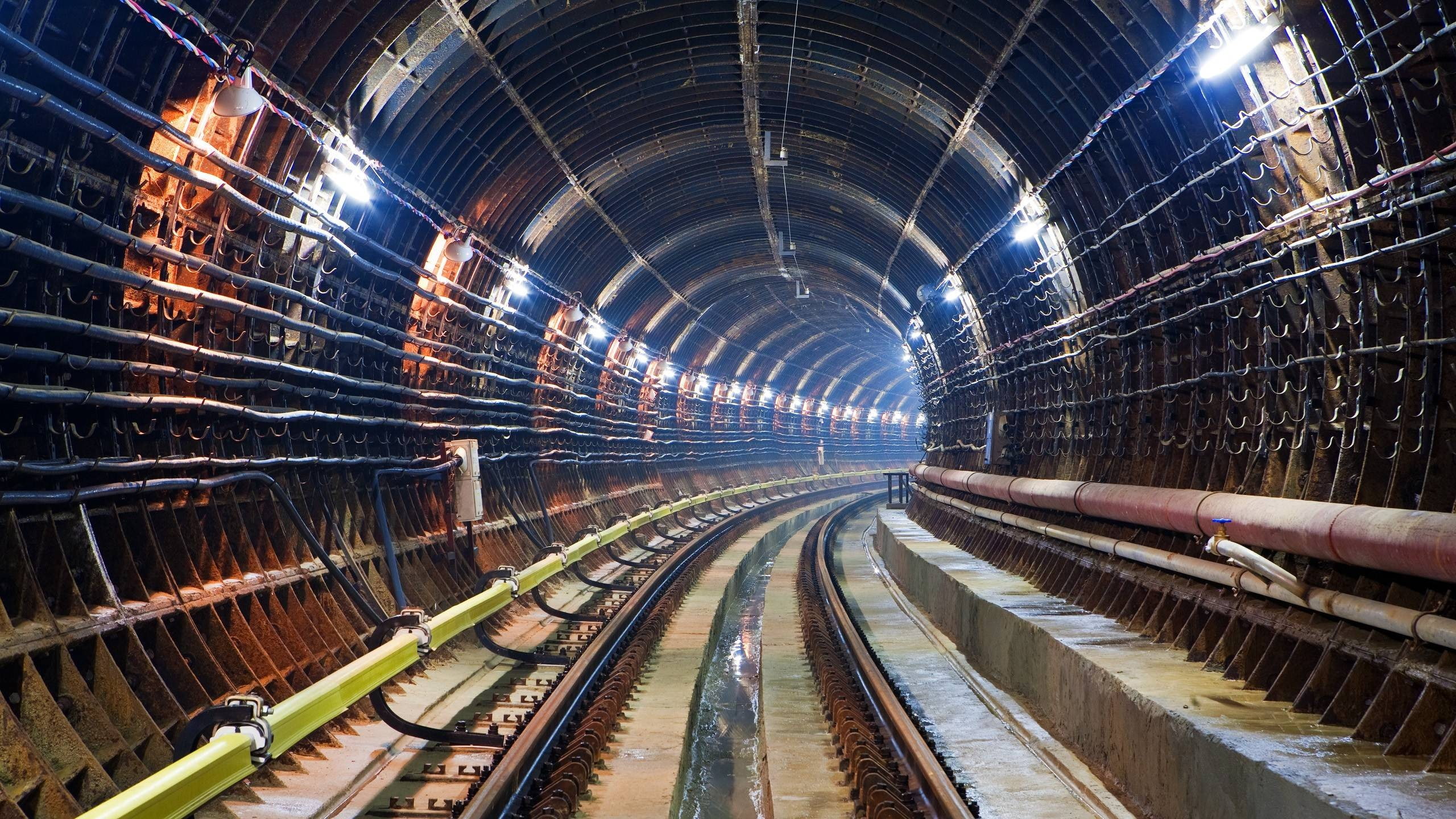 tunnel, photography, railway, 2K, architecture, HD Wallpaper