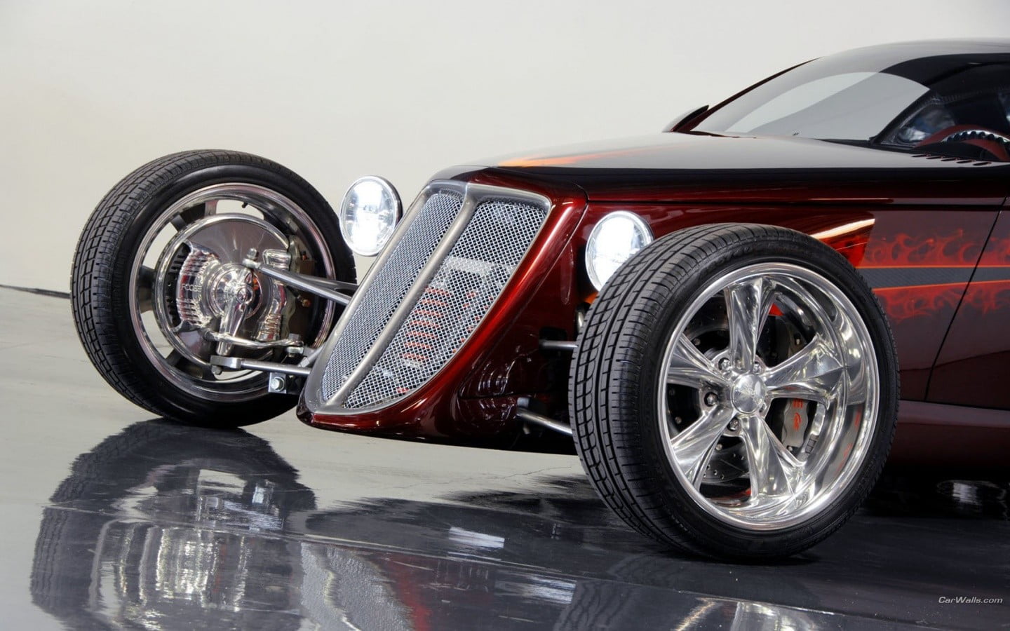 chrome, land vehicle, car, luxury, shiny, sports car, transportation, metal, motor vehicle, day, red, reflection, tire, travel, wheel, spoke, 720P, set, HD Wallpaper