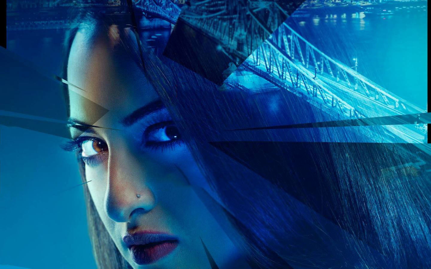 make-up, headshot, Movies, fashion, blue, portrait, young women, contemplation, digital composite, young adult, bollywood, beauty, sonakshi sinha, females, HD Wallpaper