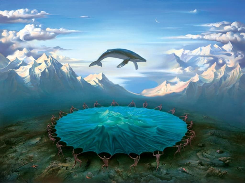 whale, surreal, 480P, fantasy art, HD Wallpaper
