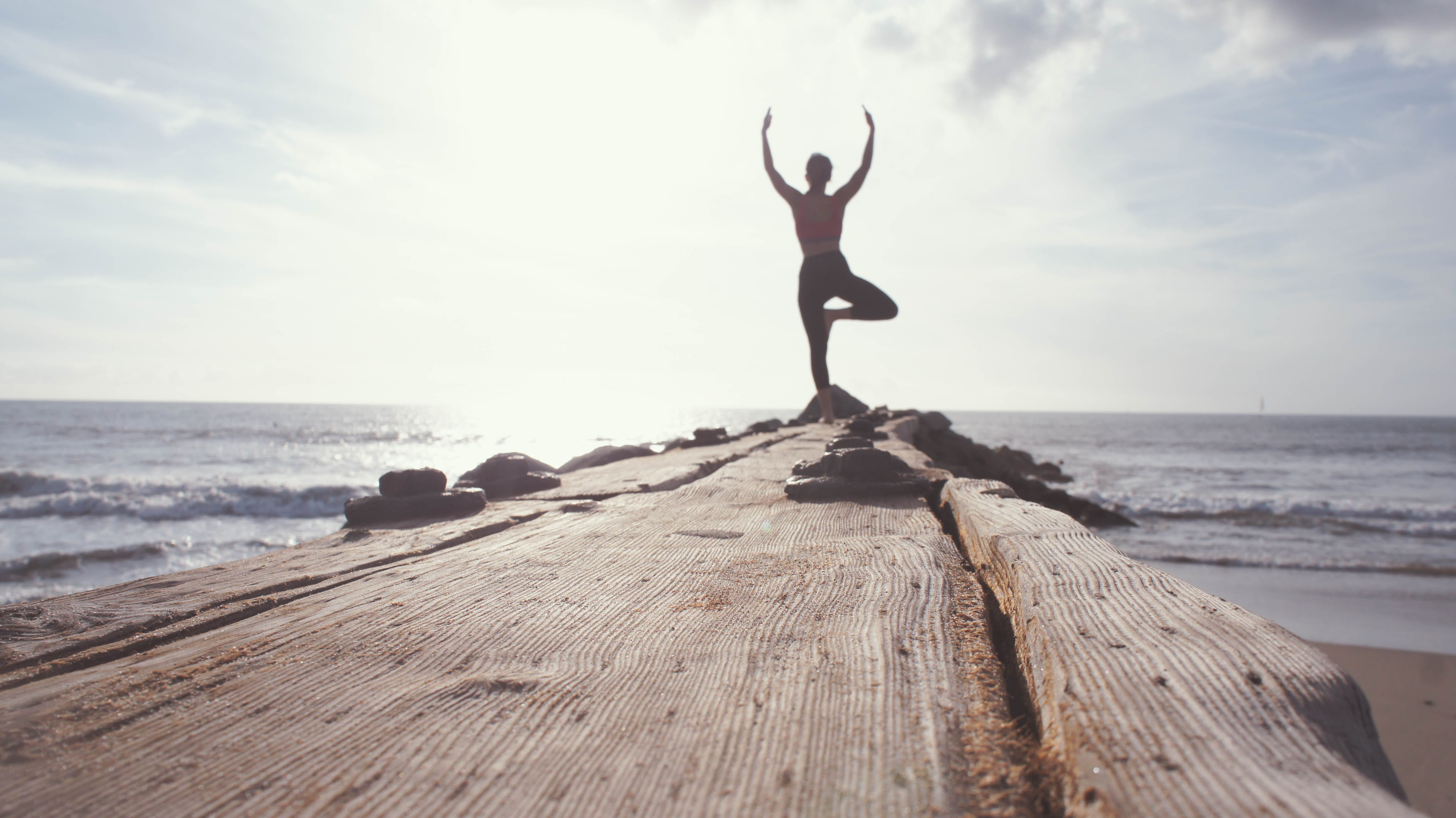 outdoors, limb, lifestyles, sky, pebble, wood, rock - object, leisure activity, standing, person, stand, rock, excercise, seashore, water, horizon over water, HD Wallpaper