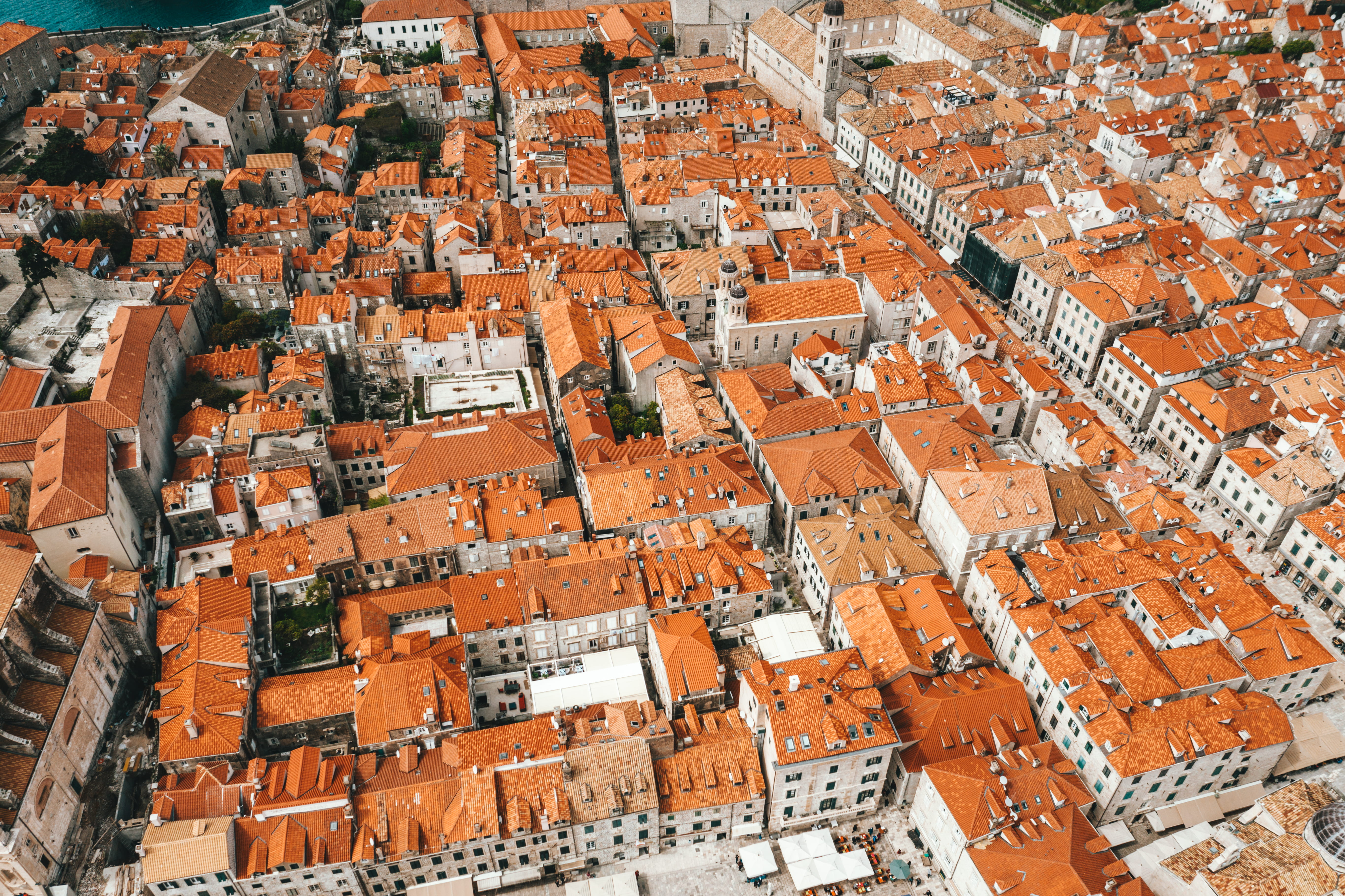 tones, city, crowded, apartment, brick, outdoors, building exterior, urban, colors, intersection, landscape, travel, building, residential district, aerial, HD Wallpaper