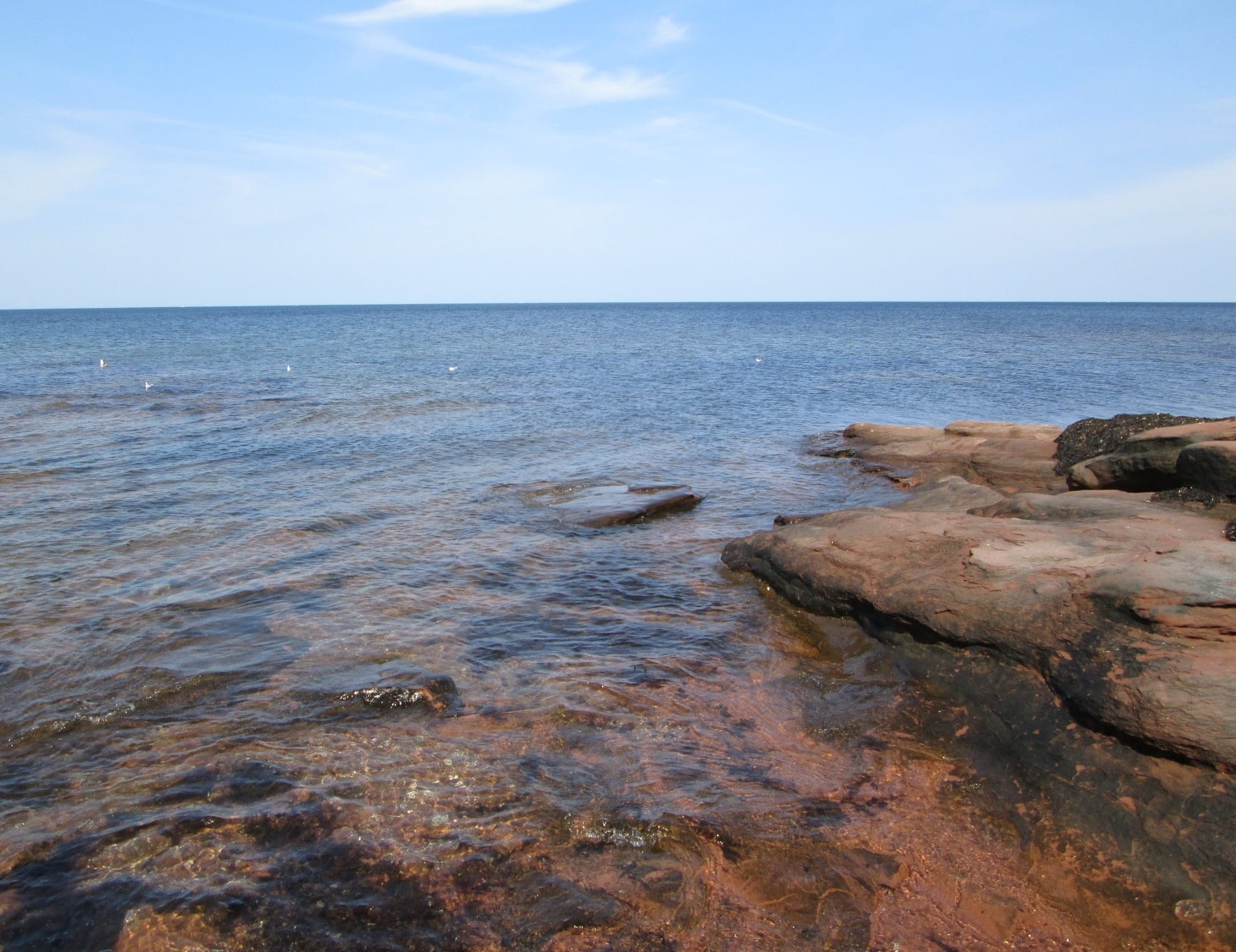 outdoors, cloud - sky, summer, horizon over water, sky, beach, scenics, day, edward, Coast, horizon, vacation, Red, island, rock, landscape, blue, scenics - nature, HD Wallpaper