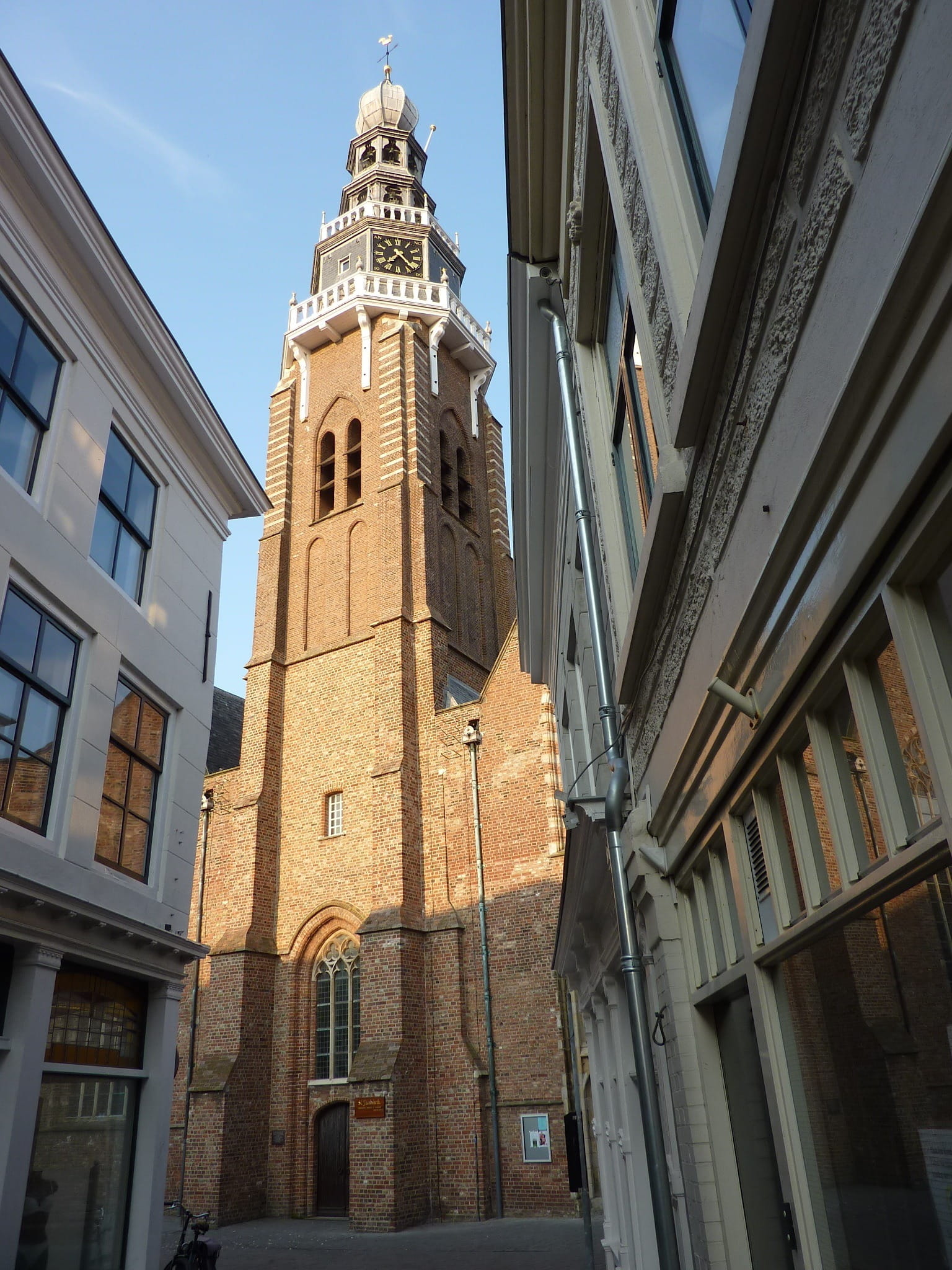 clock tower, day, built structure, architecture, building, sky, low angle view, outside, spirituality, place of worship, vlissingen, buildings, outdoors, Phone HD Wallpaper