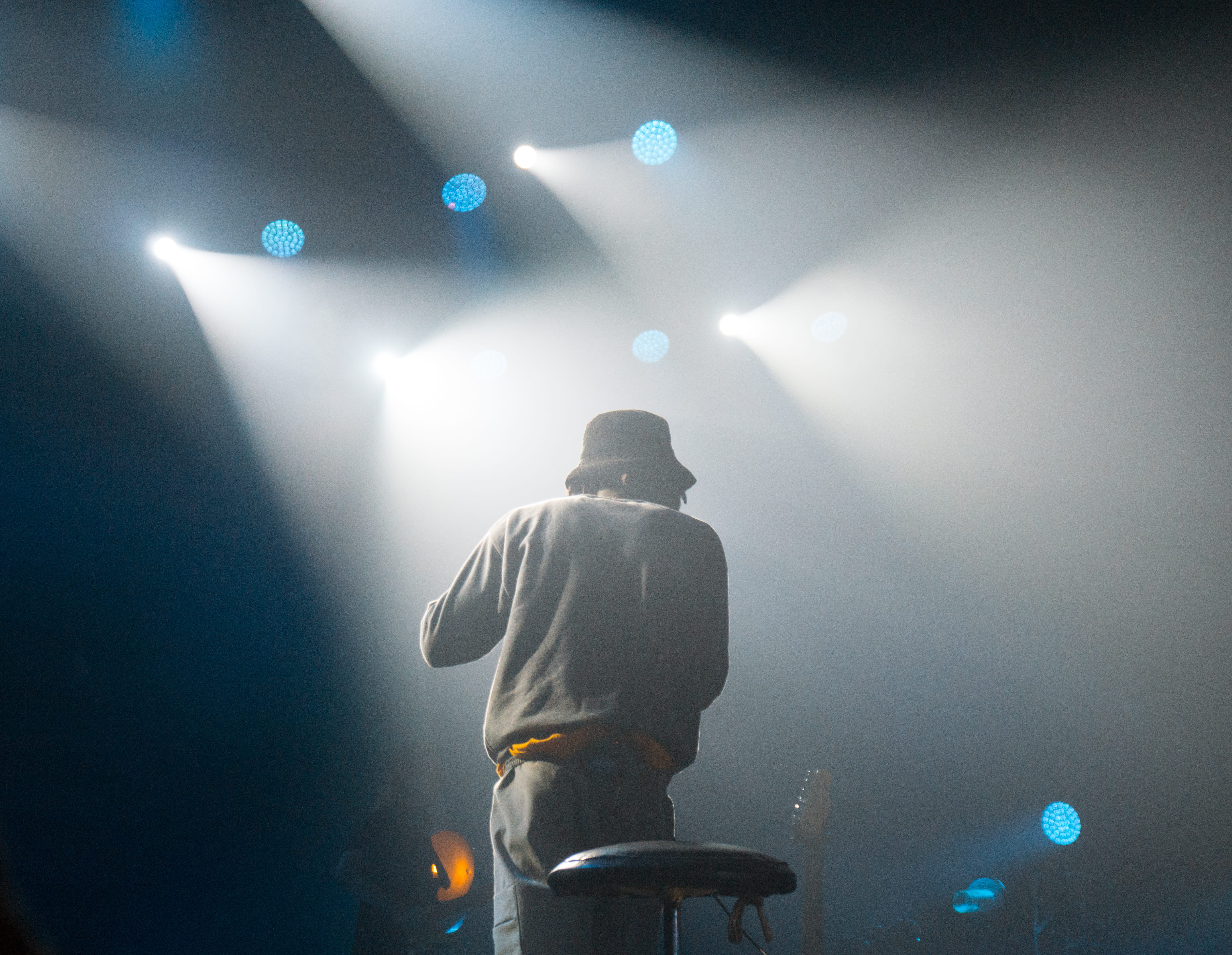 human, person, fedora, nightlife, illuminated, performance, hat, freudian, arts culture and entertainment, performer, led, wearing, lights, music festival, HD Wallpaper