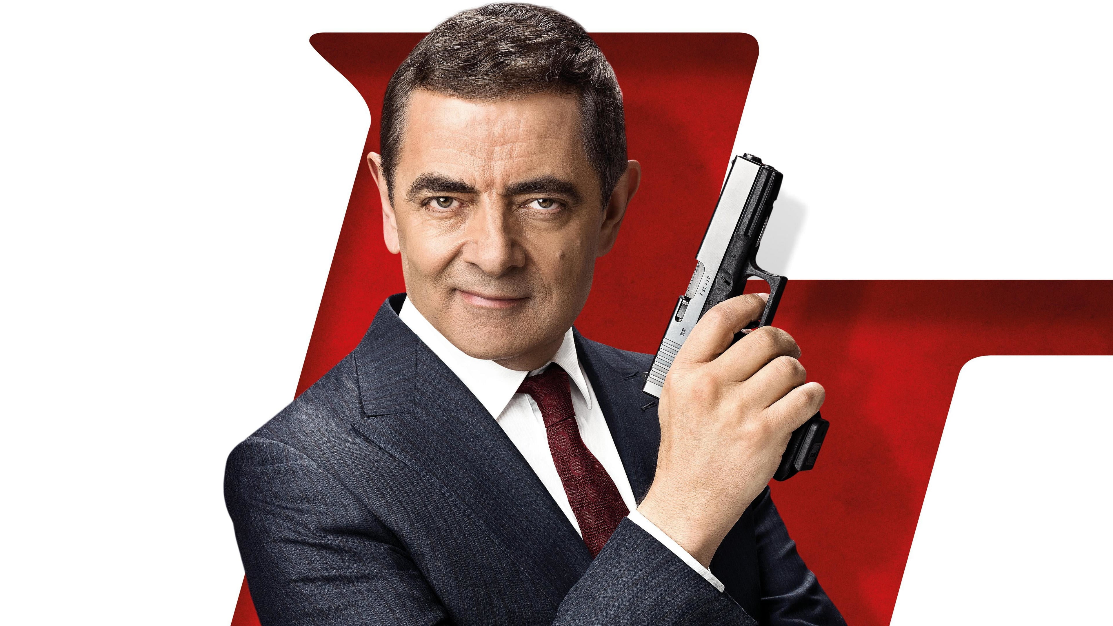 Rowan Atkinson, Johnny English Strikes Again, Agent Johnny English 3.0, 4K, weapons, Johnny English 3, pose, look, HD Wallpaper