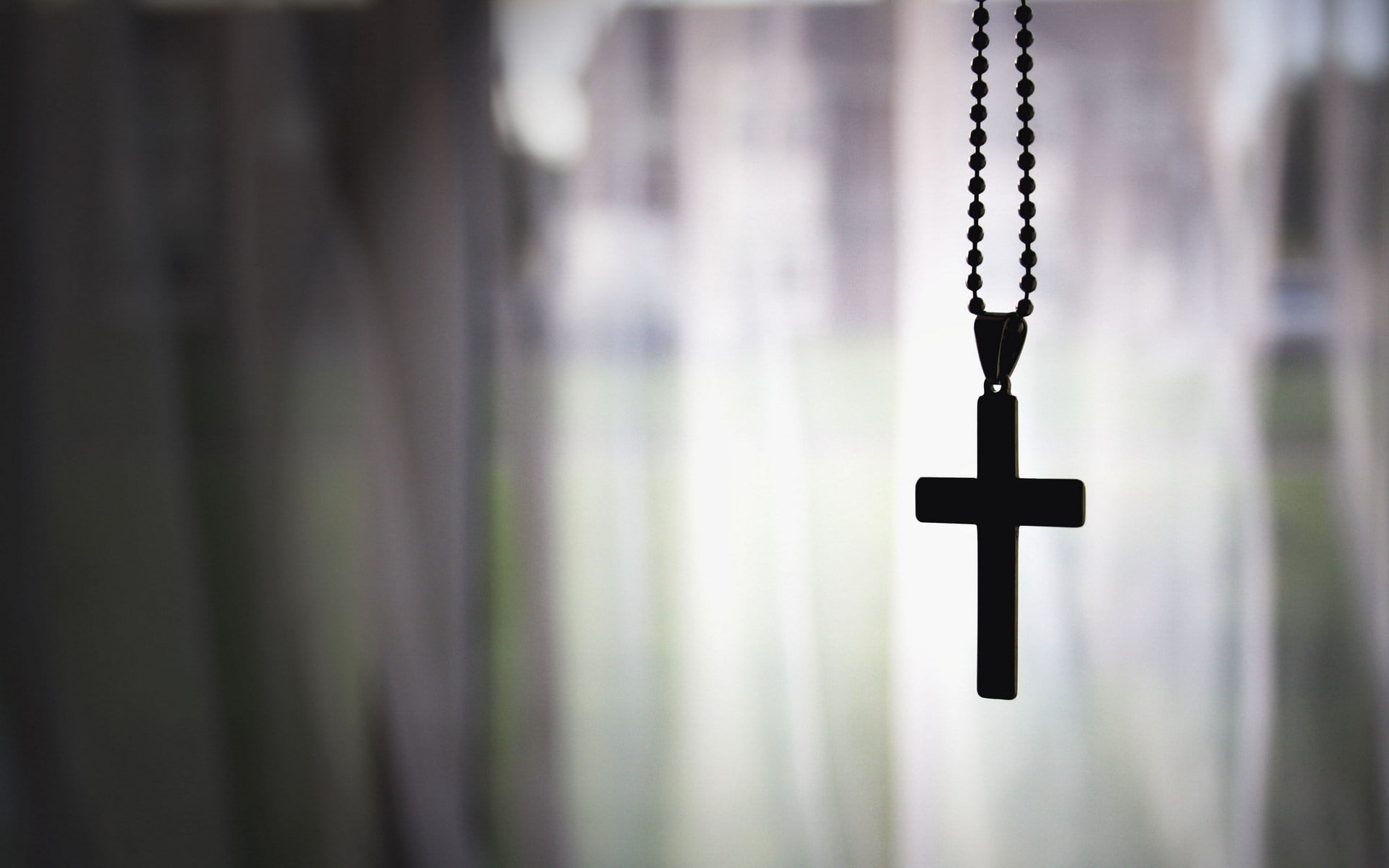 Cross, church, background, black, no People, selective focus, cross Shape, chain, black color, door, close-up, religion, entrance, jewelry, hanging, curtain, HD Wallpaper