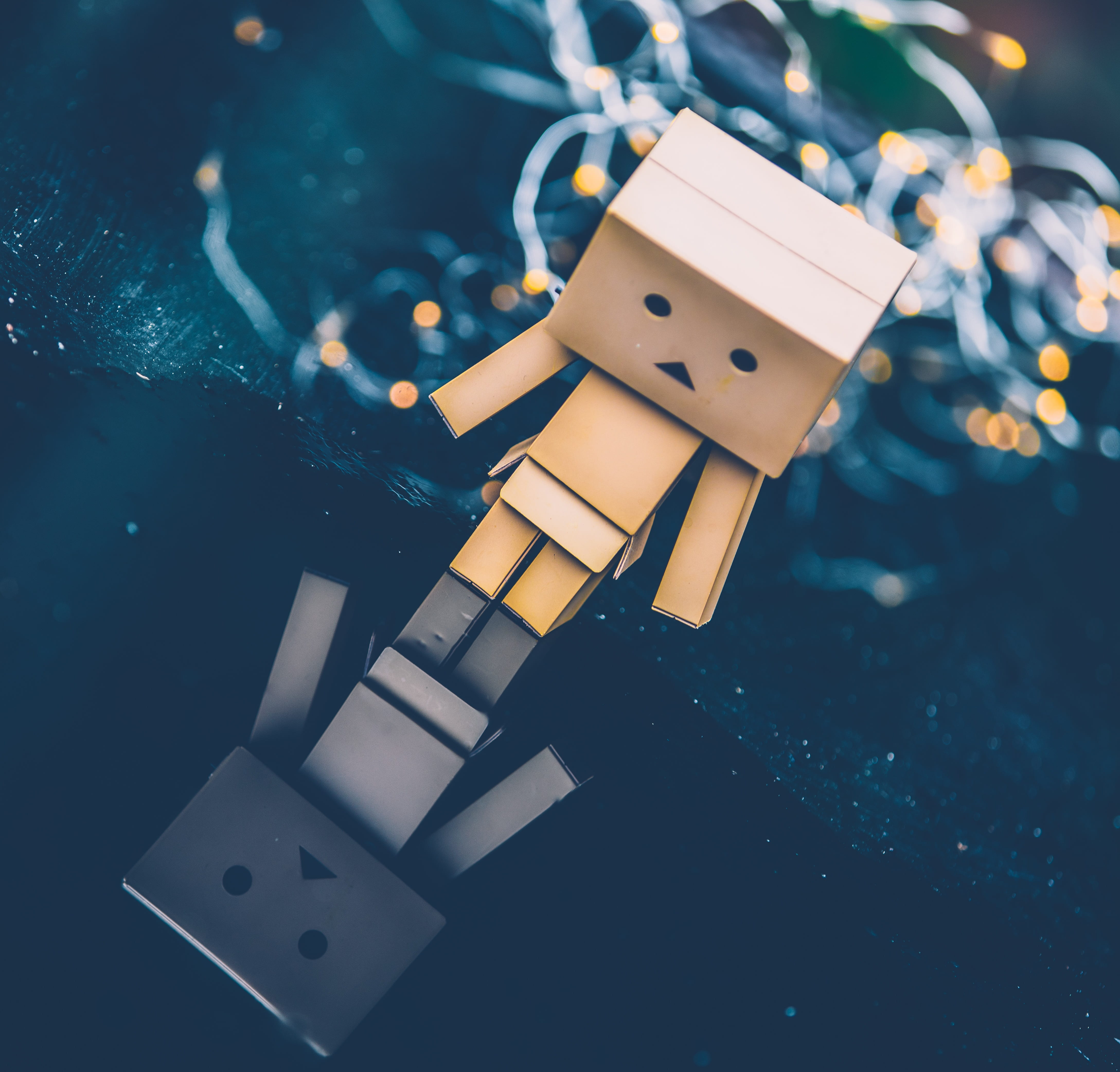 creativity, craft, toy, danbo, representation, brown, indoors, figure, communication, 4K, focus on foreground, photography, human representation, reflection, HD Wallpaper
