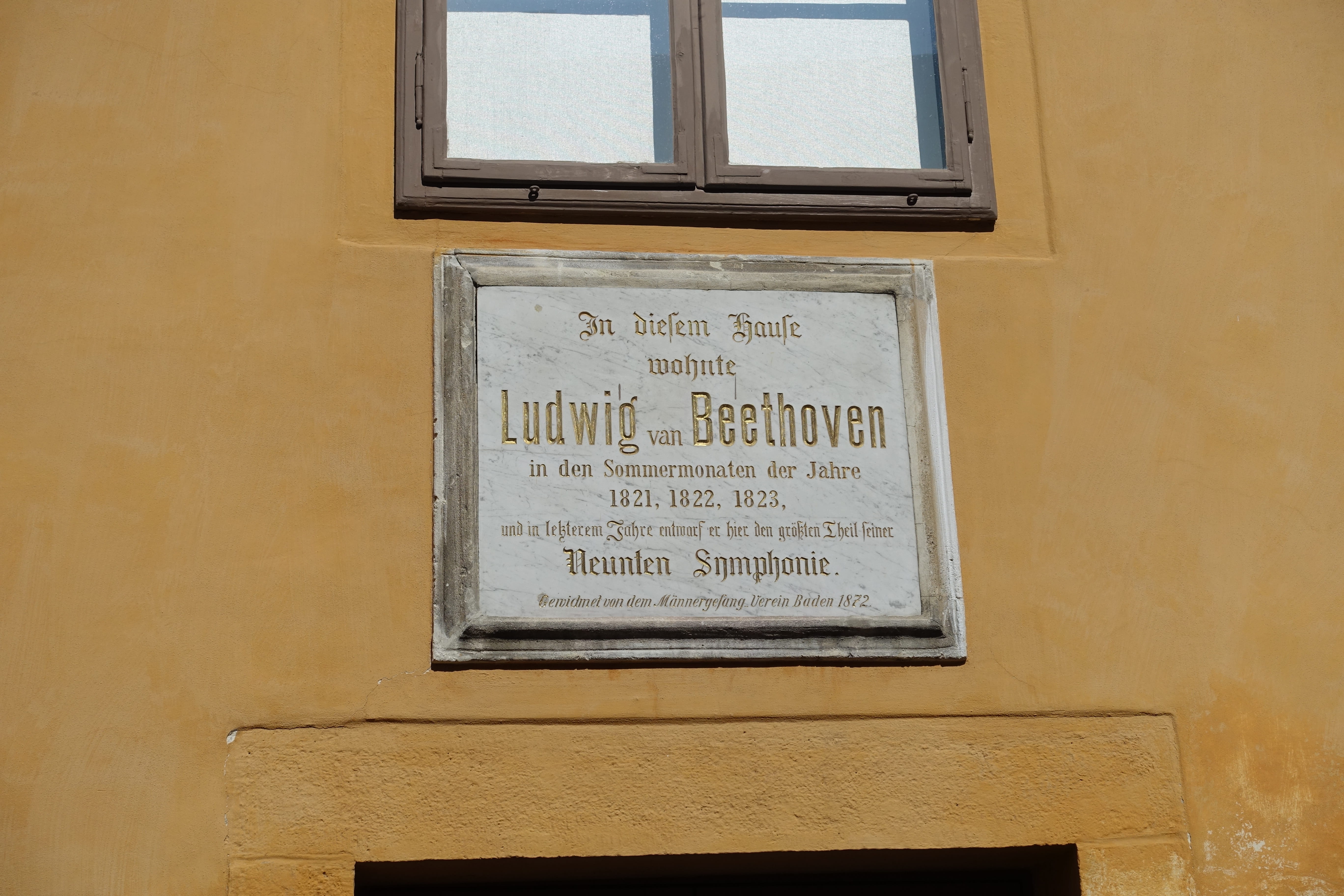 sign, wall - building feature, house, window, low angle view, built structure, building exterior, architecture, swim, building, beethoven, 5K, day, the past, HD Wallpaper