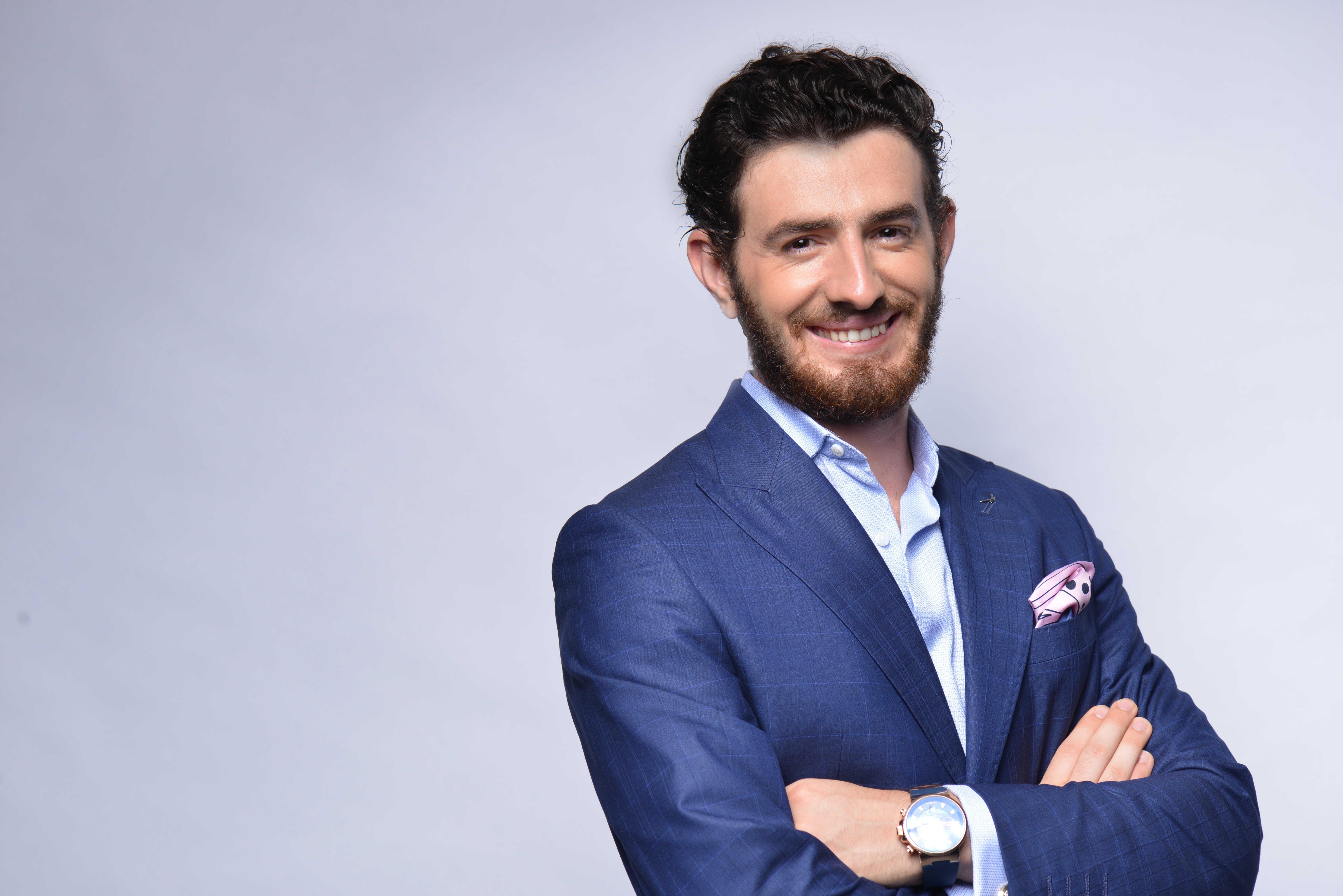 business, businessman, blue, handsome, well-dressed, beautiful people, emotion, portrait, only men, formalwear, smiling, studio shot, confidence, sufi, HD Wallpaper