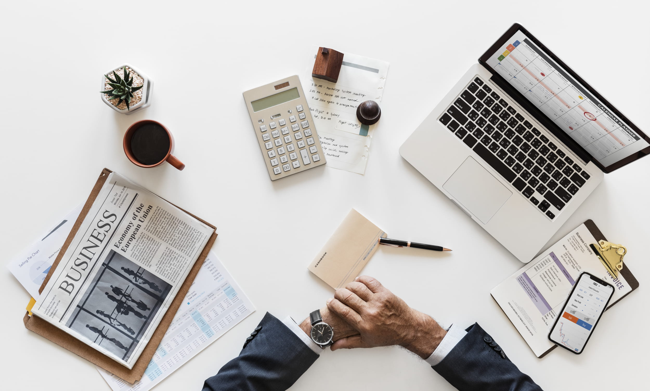 one person, hand, indoors, pen, accountant, taxes, passbook, computer, accounting, human body part, technology, solo, high angle view, calculator, desk, HD Wallpaper