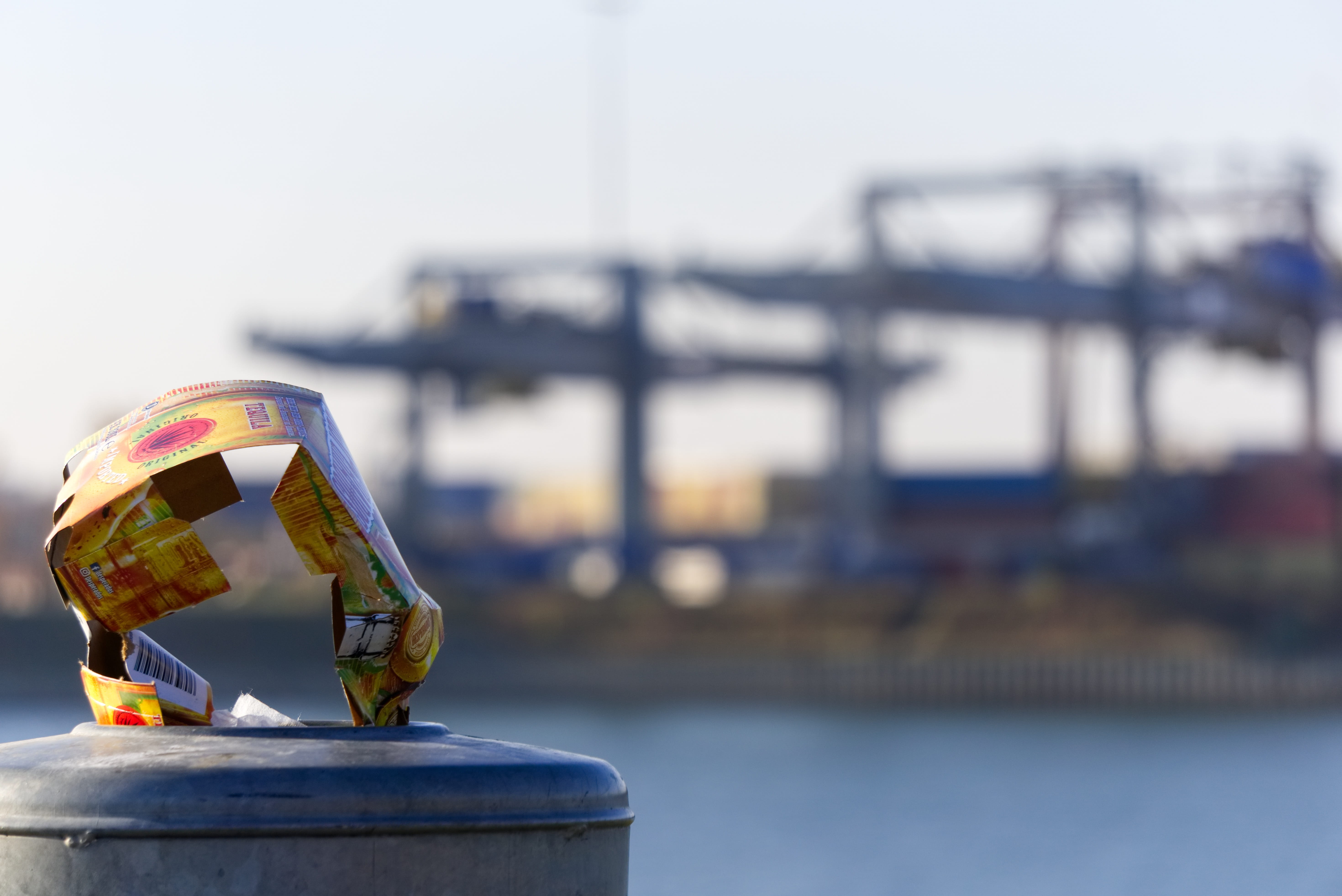 sky, nature, nautical vessel, cargo, garbage, railing, rhine, metal, container, garbage can, sea, outdoors, waste, architecture, young, transportation, HD Wallpaper