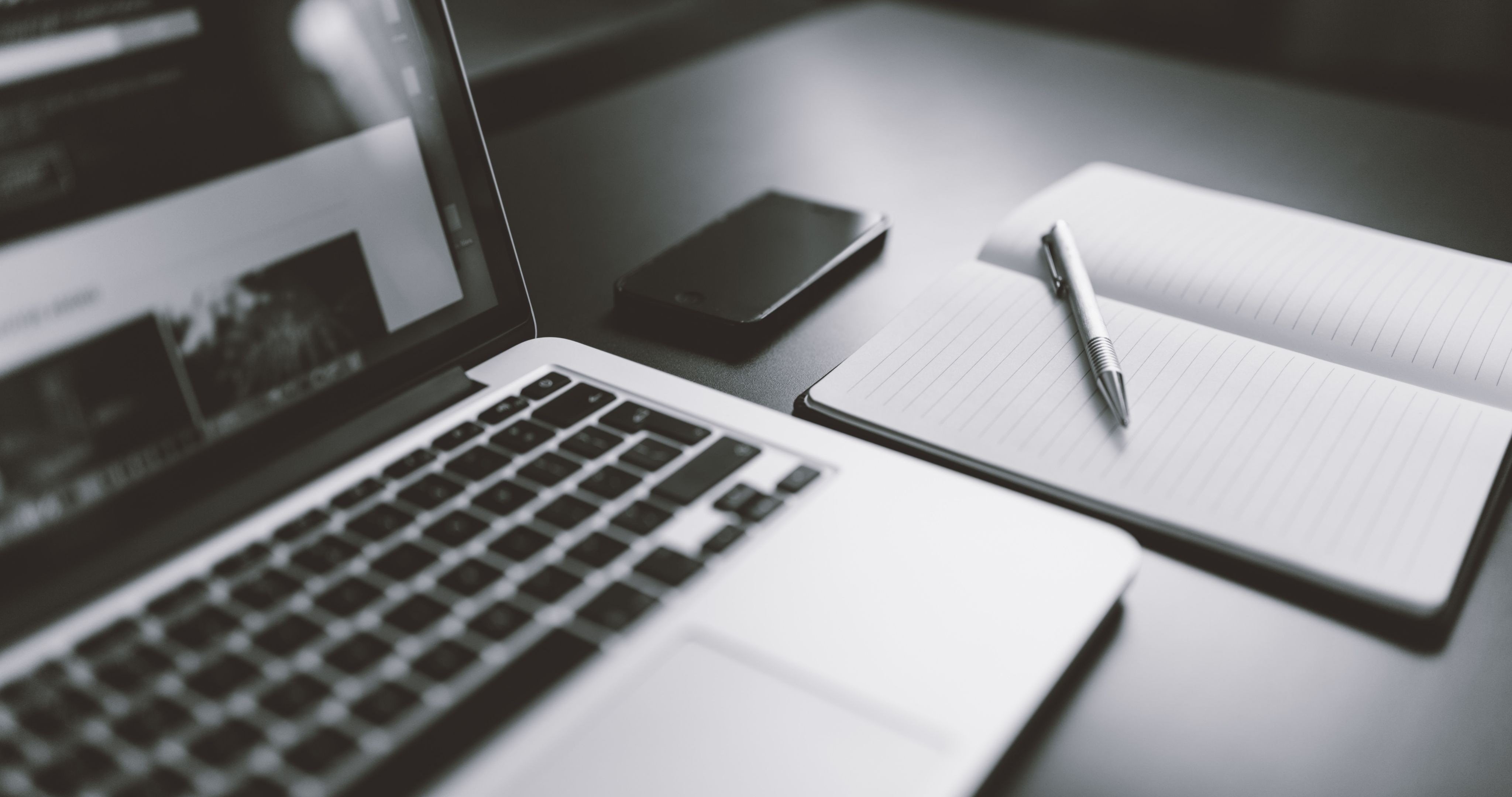 table, indoors, desk, computer, laptop, portable information device, note pad, computer equipment, keyboard, communication, 4K, technology, pen, connection, HD Wallpaper