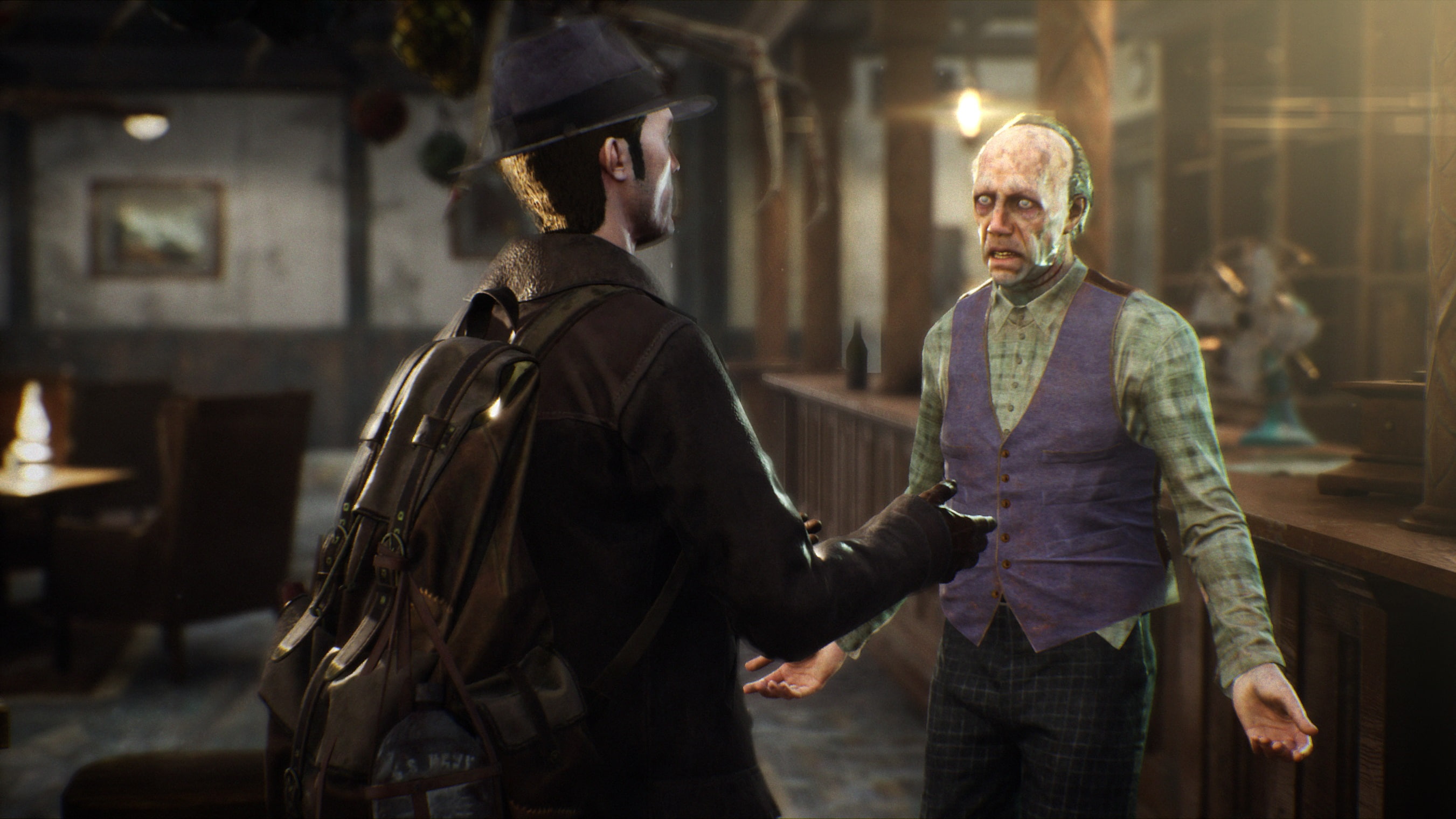 mature men, focus on foreground, The Sinking City, mature adult, two people, males, communication, 2K, video games, government, togetherness, Investigation, HD Wallpaper
