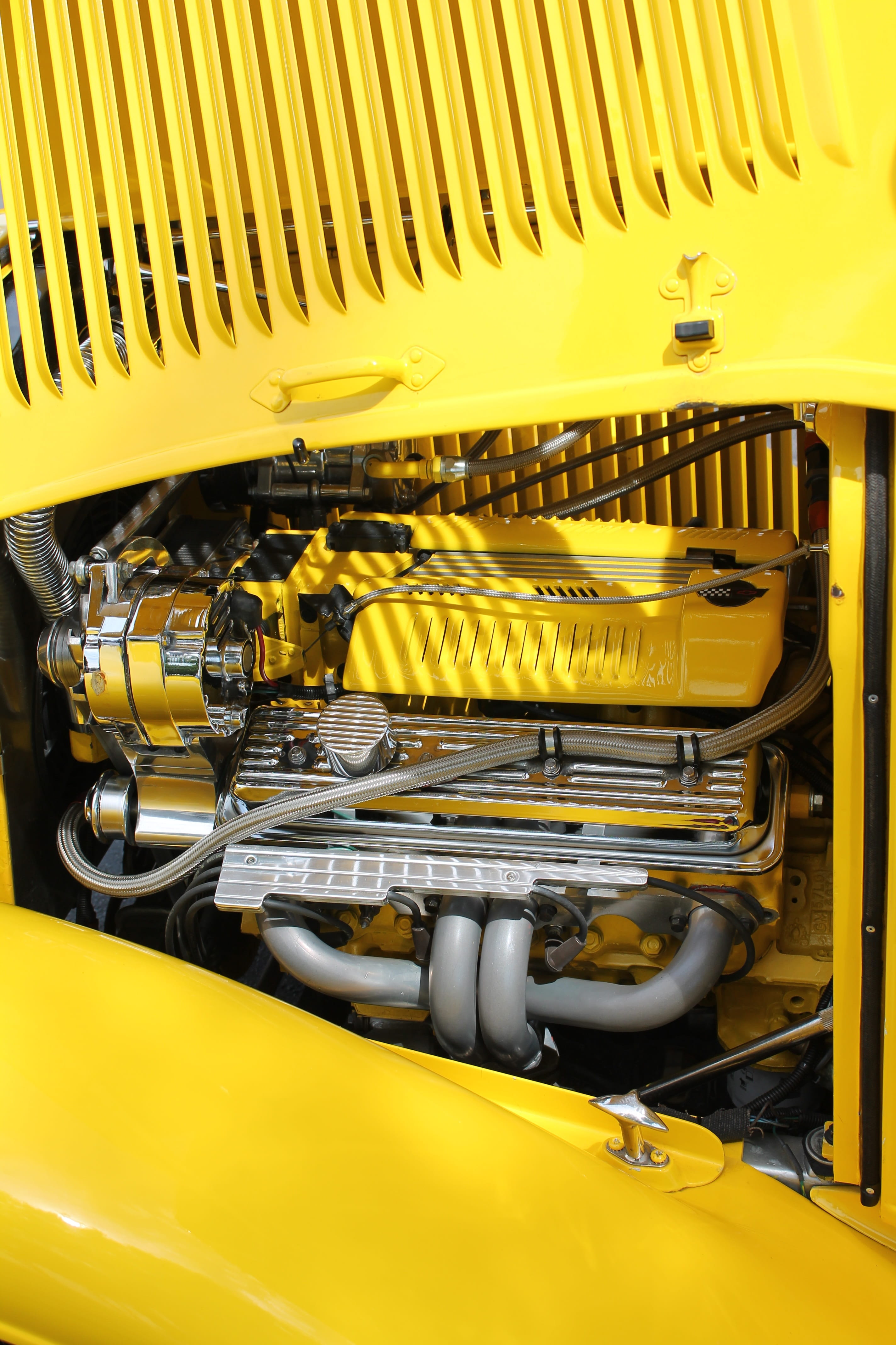 vintage truck, ford motor, garage, equipment, factory, truck, mode of transportation, motor vehicle, no people, indoors, close-up, truck repair, car, yellow truck, Phone HD Wallpaper