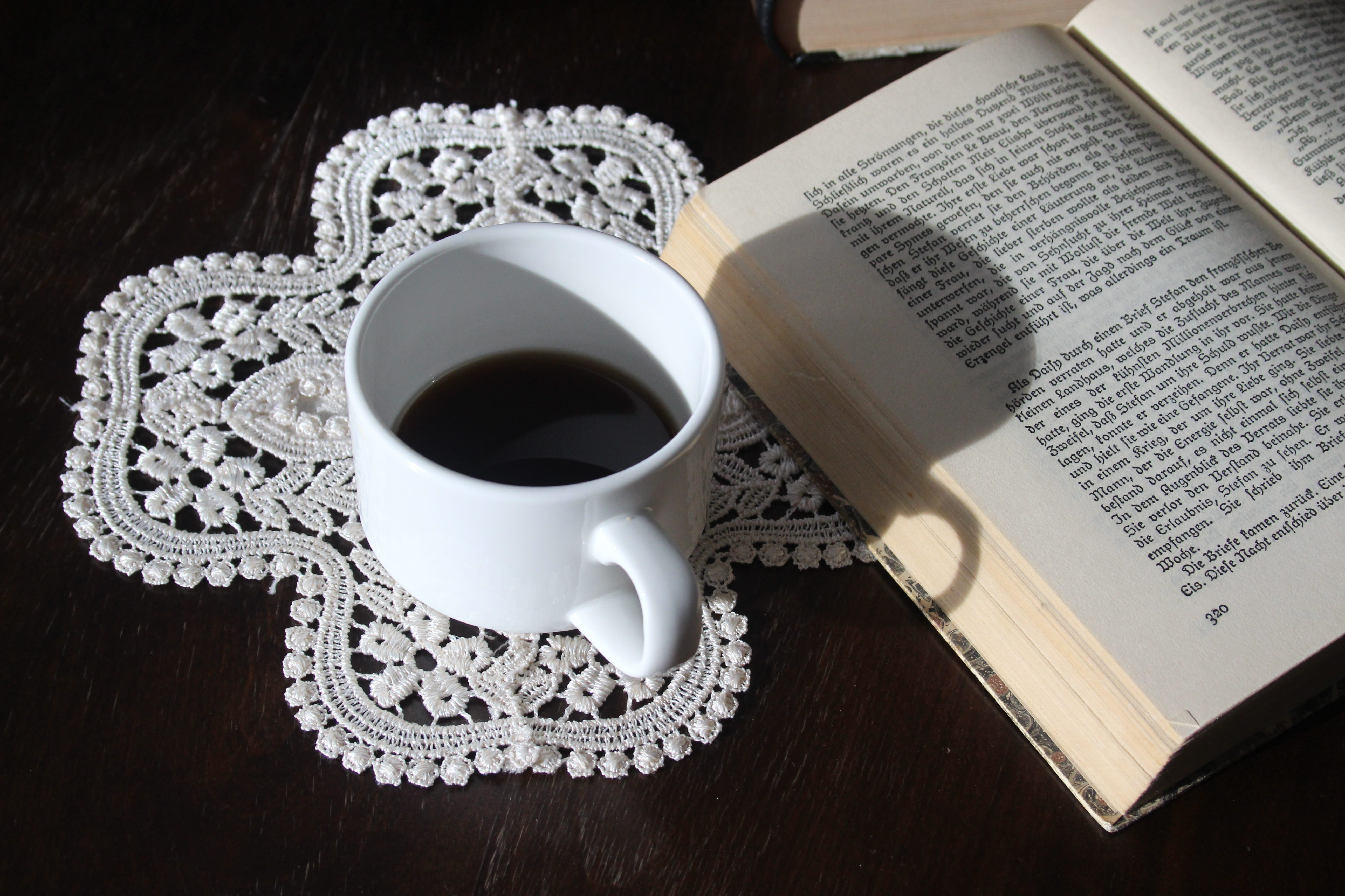 study, reading, coffee cup, food and drink, publication, white, beside, teacup, cup, wisdom, write, page, caffeine, books, writing, refreshment, old, indoors, HD Wallpaper