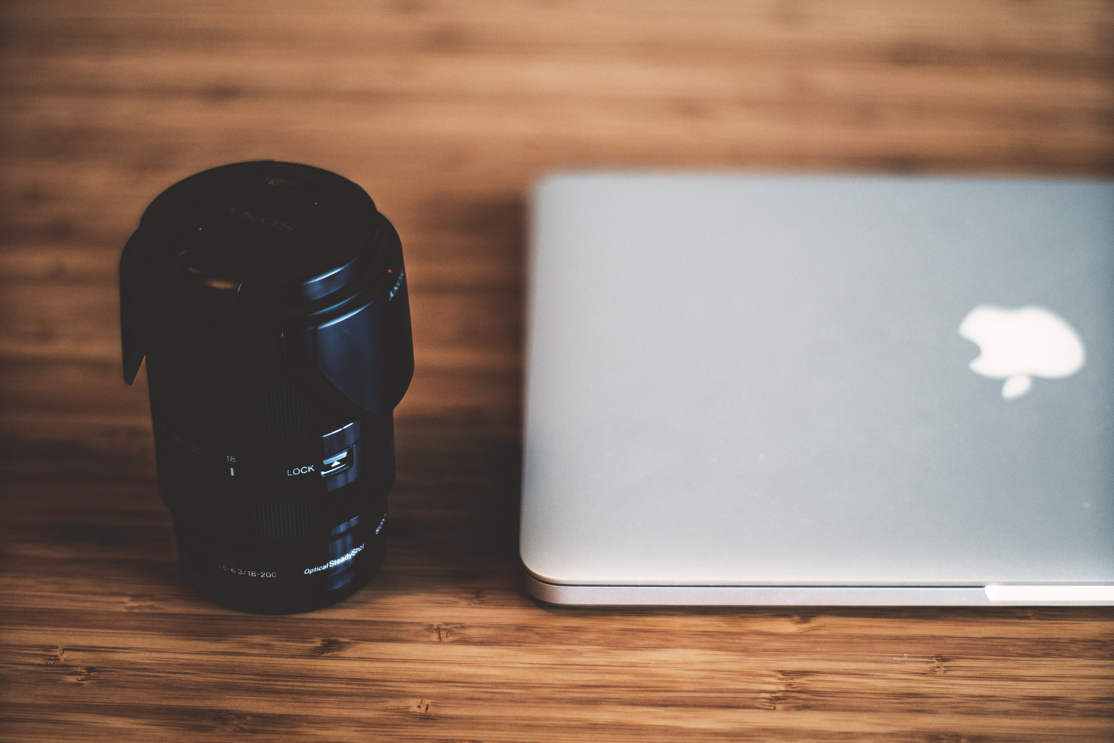 high angle view, desk, pen, laptop, computer, lens, writing instrument, Camera lens, laptop computer, connection, camera, technology, close-up, no People, HD Wallpaper