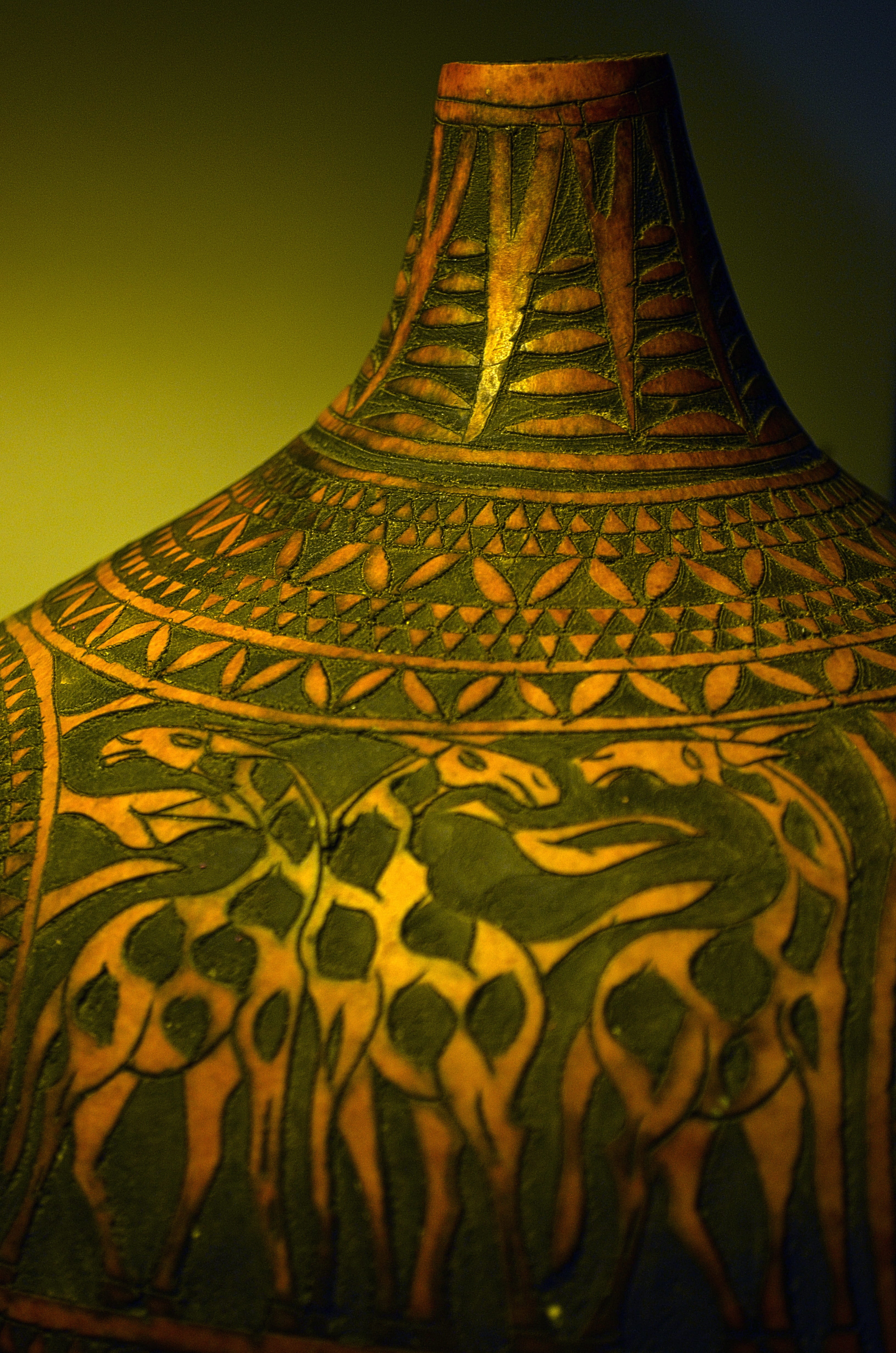 green color, ancient, pattern, gold colored, art, tall - high, nature, wall - building feature, handmade, yellow, indoors, no people, african, cultures, Phone HD Wallpaper