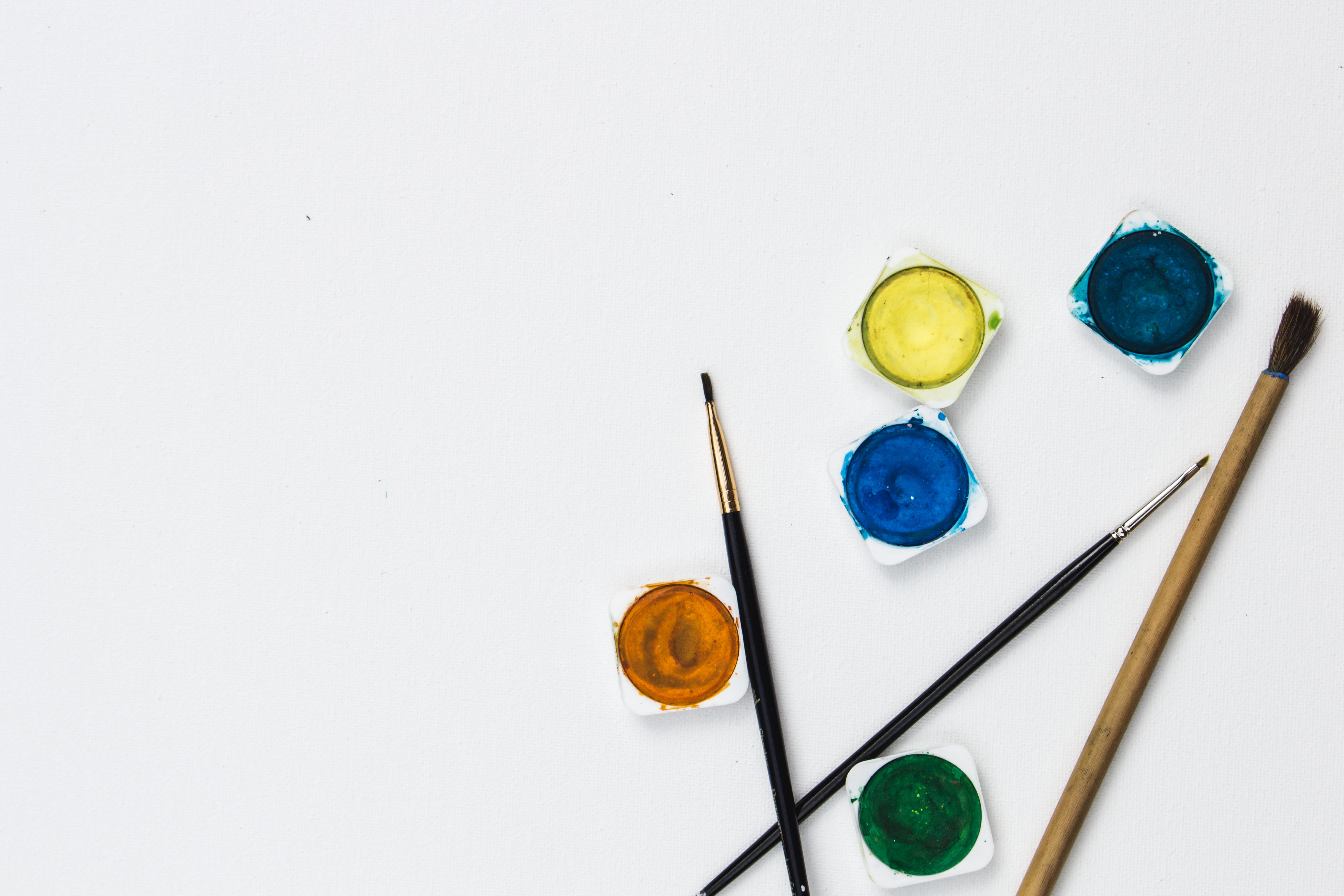 beside, paints, directly above, art teacher, quote photo, palette, brushes, art and craft, canva, color, art, indoors, watercolor paints, copy space, paintts, HD Wallpaper