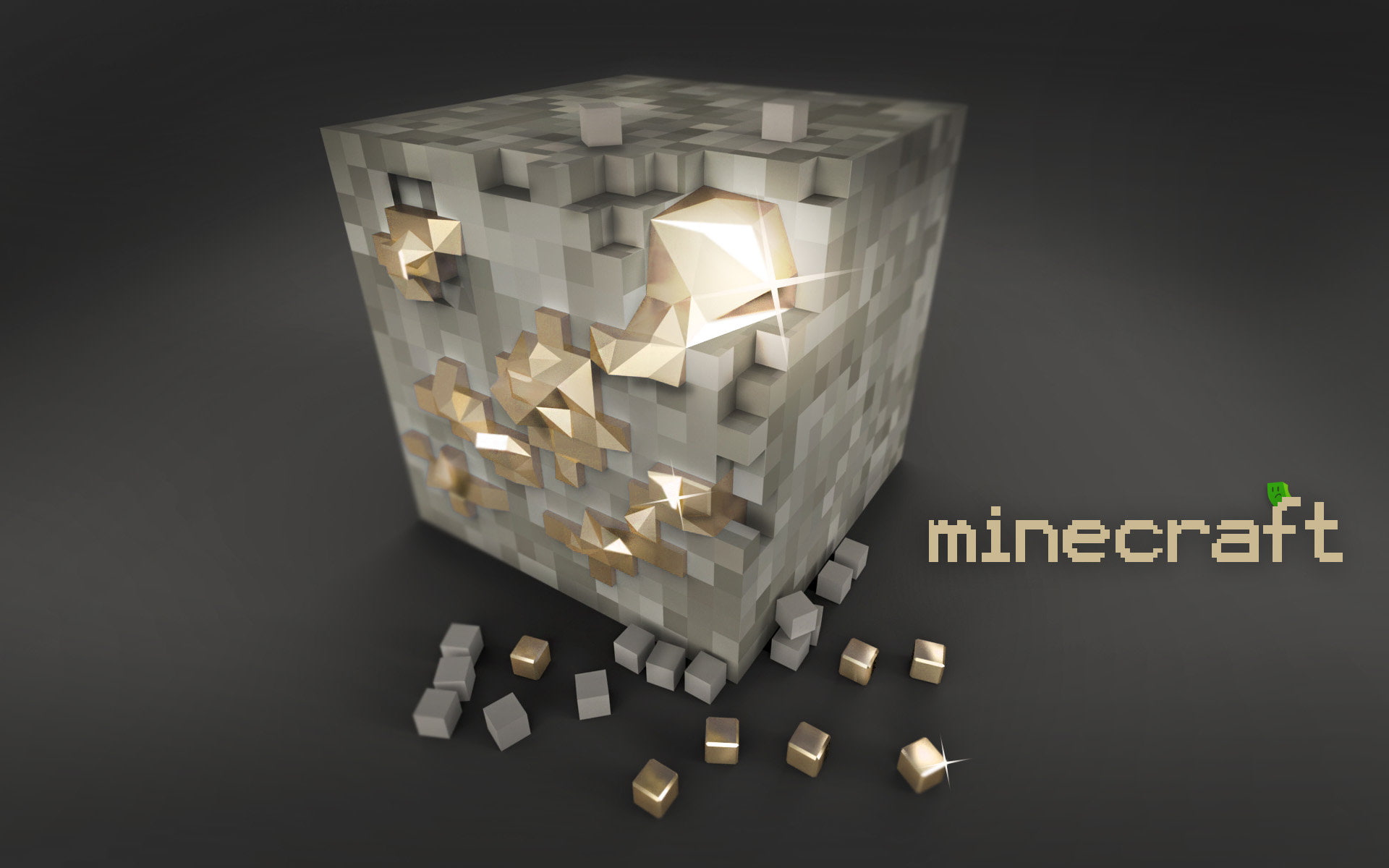 hd, grey, creeper, gold, minecraft, video games, gray, 1080P, HD Wallpaper