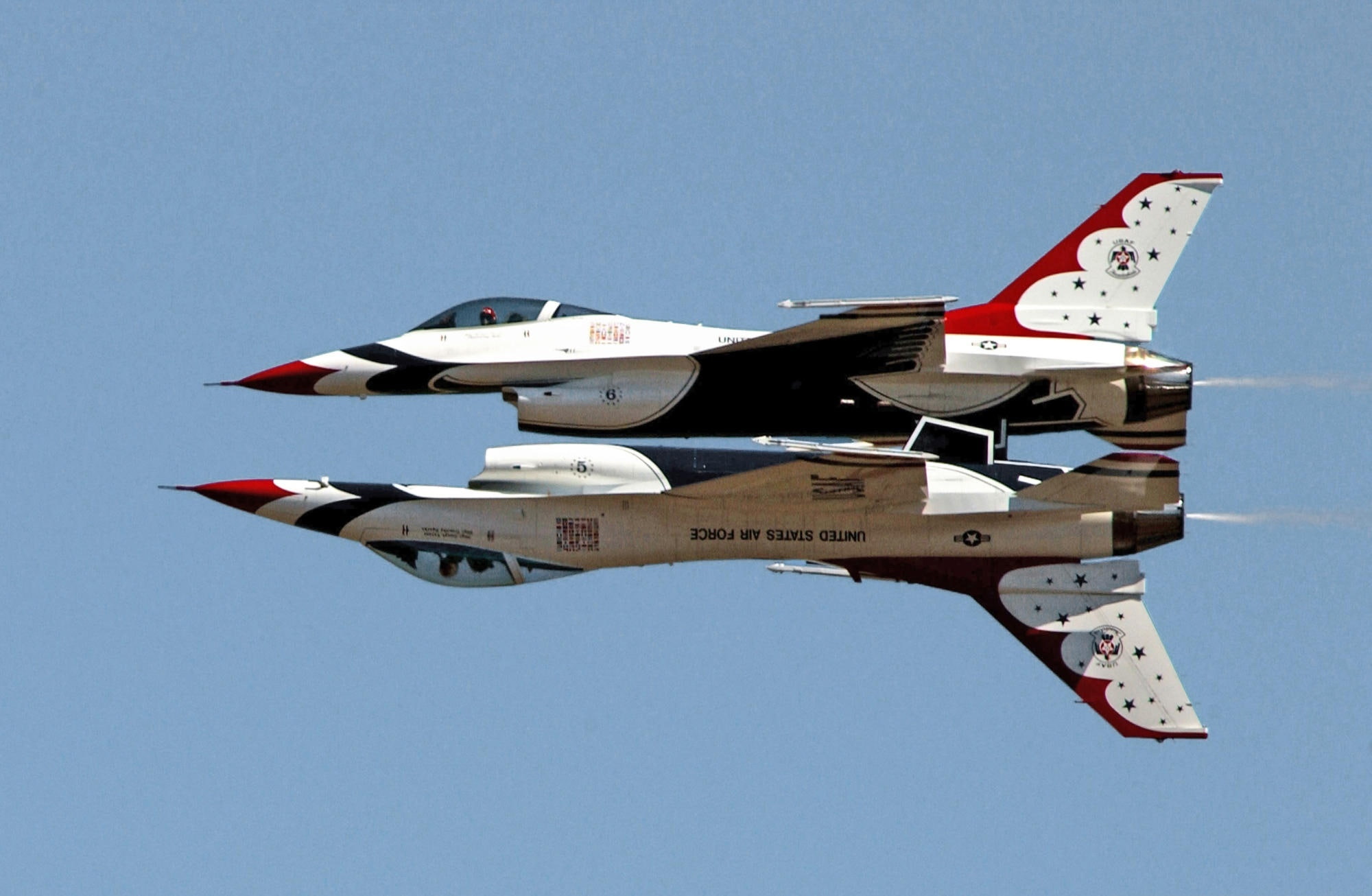 day, Army, blue, military airplane, copy space, airplane, white, jets, sky, clear sky, nature, Usaf, air force, air vehicle, Falcons, motion, mode of transportation, HD Wallpaper