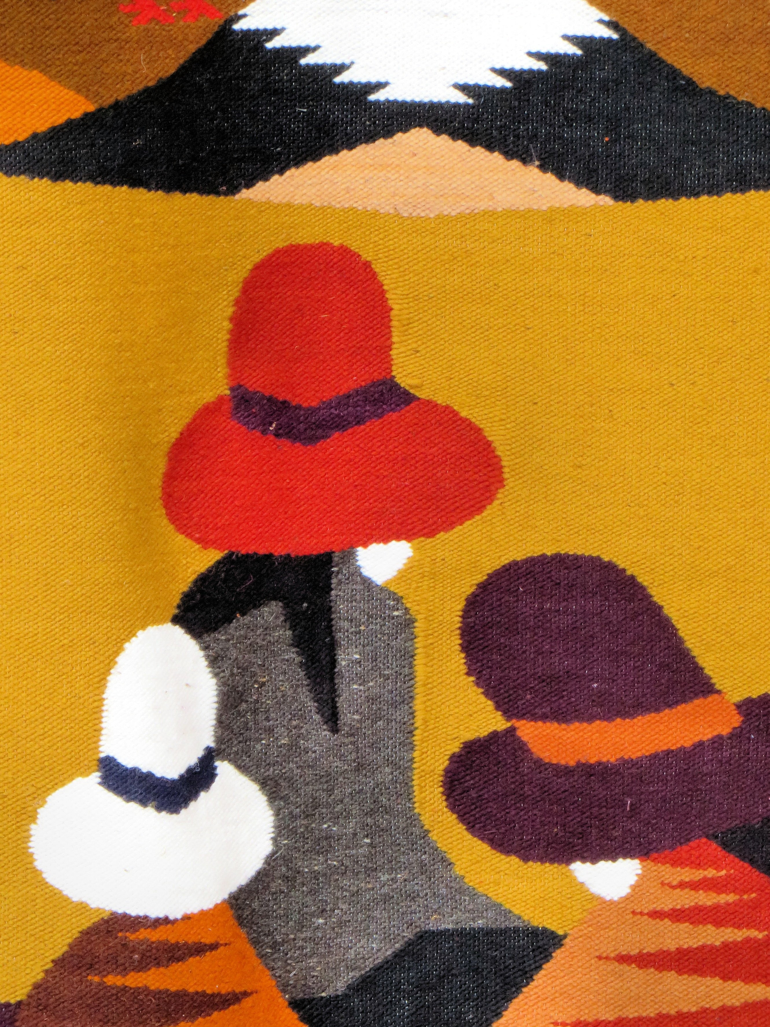 ethnic, day, ecuador, knit hat, multi colored, no people, otavalo, cold temperature, traditional, black color, close-up, art and craft, clothing, drapery, Phone HD Wallpaper