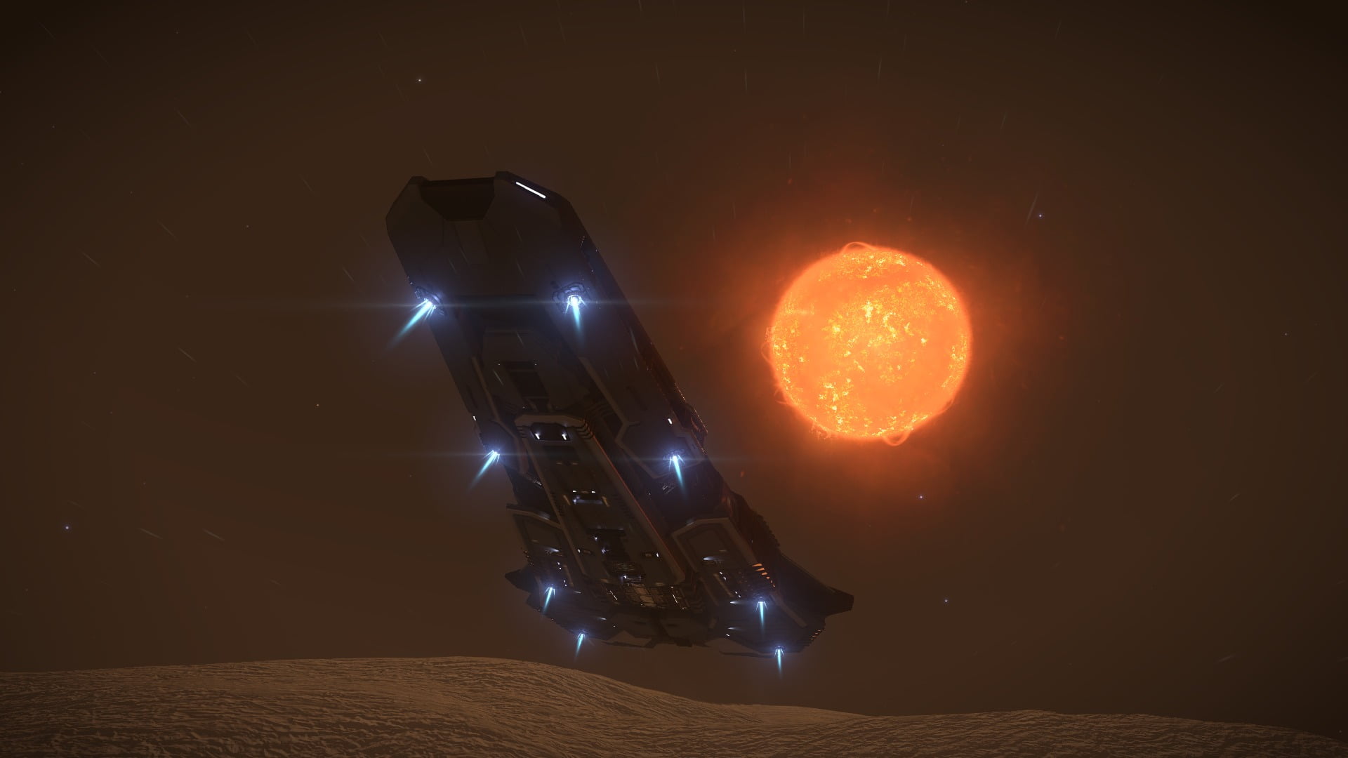 electric lamp, industry, illuminated, Elite: Dangerous, astronomy, motor vehicle, space, Federal Corvette, mode of transportation, car, glowing, lighting equipment, HD Wallpaper