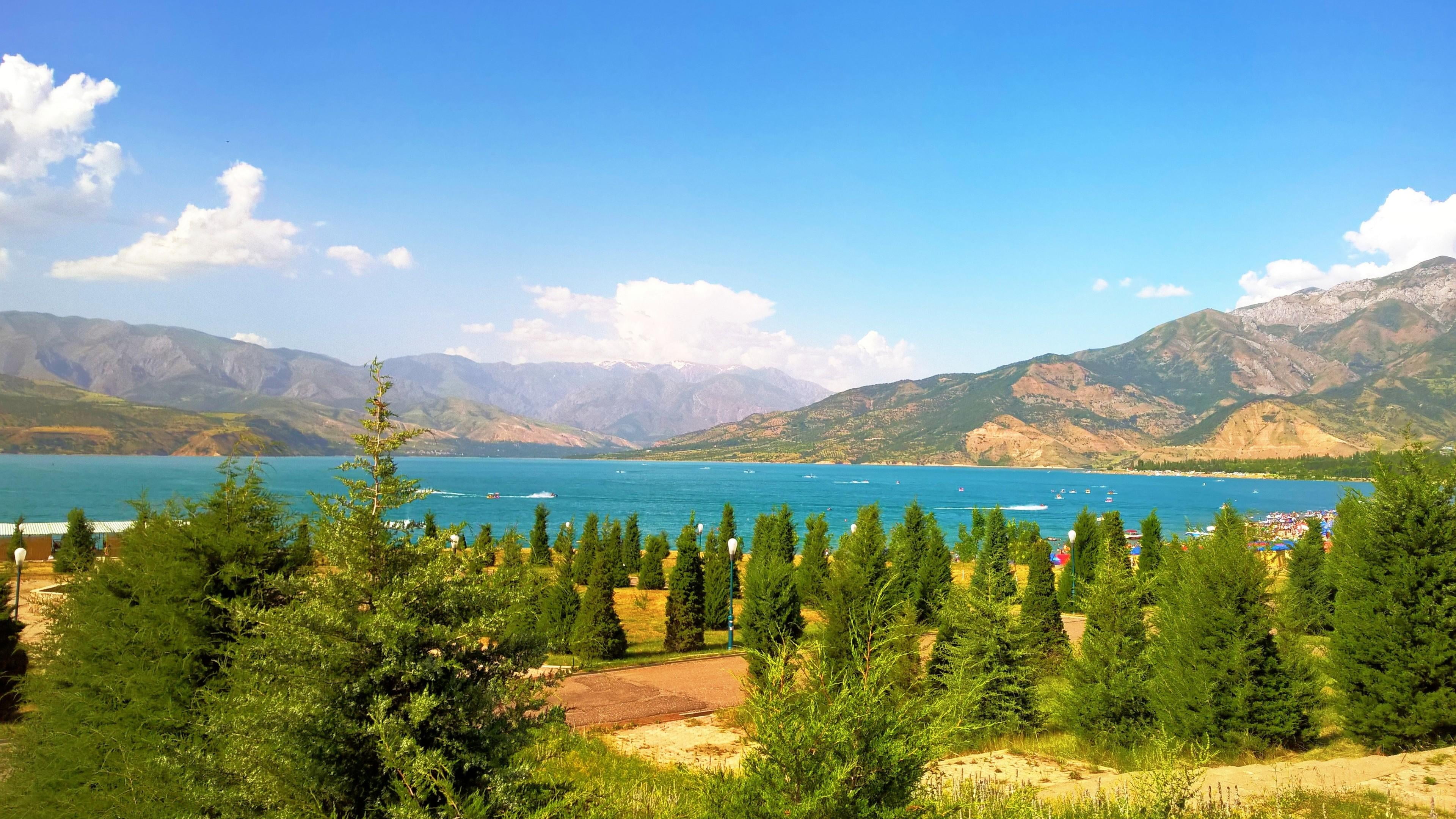 heat, summer, middle asia, beauty, idyllic, charvak, non-urban scene, 4K, tree, tashkent, plant, reservoir, oasis, green, east, scenics - nature, nature, HD Wallpaper