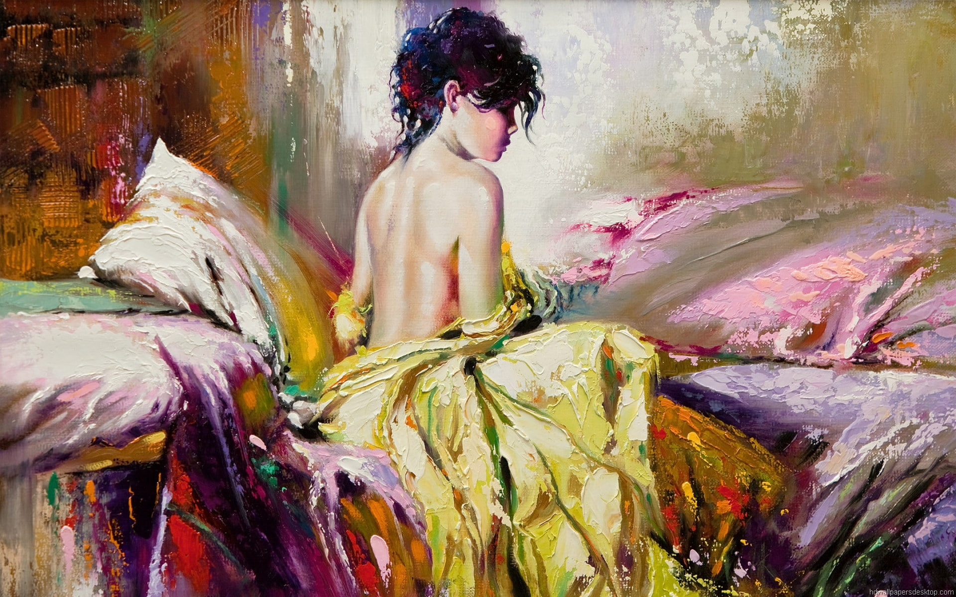 arte, habitacion, standing, three quarter length, leisure activity, hairstyle, hair, lifestyles, clothing, 1080P, full length, holi, multi colored, one person, HD Wallpaper