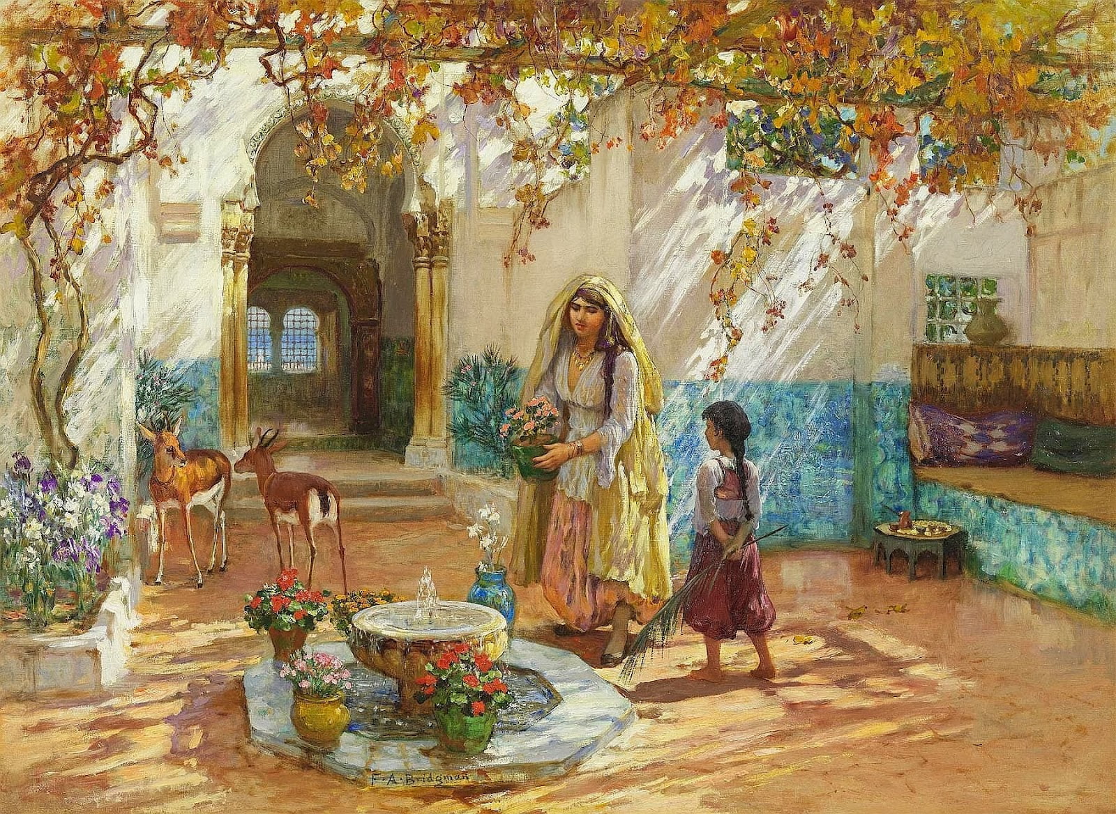 arabe, madre, 720P, arte, pintura, salon, HD Wallpaper