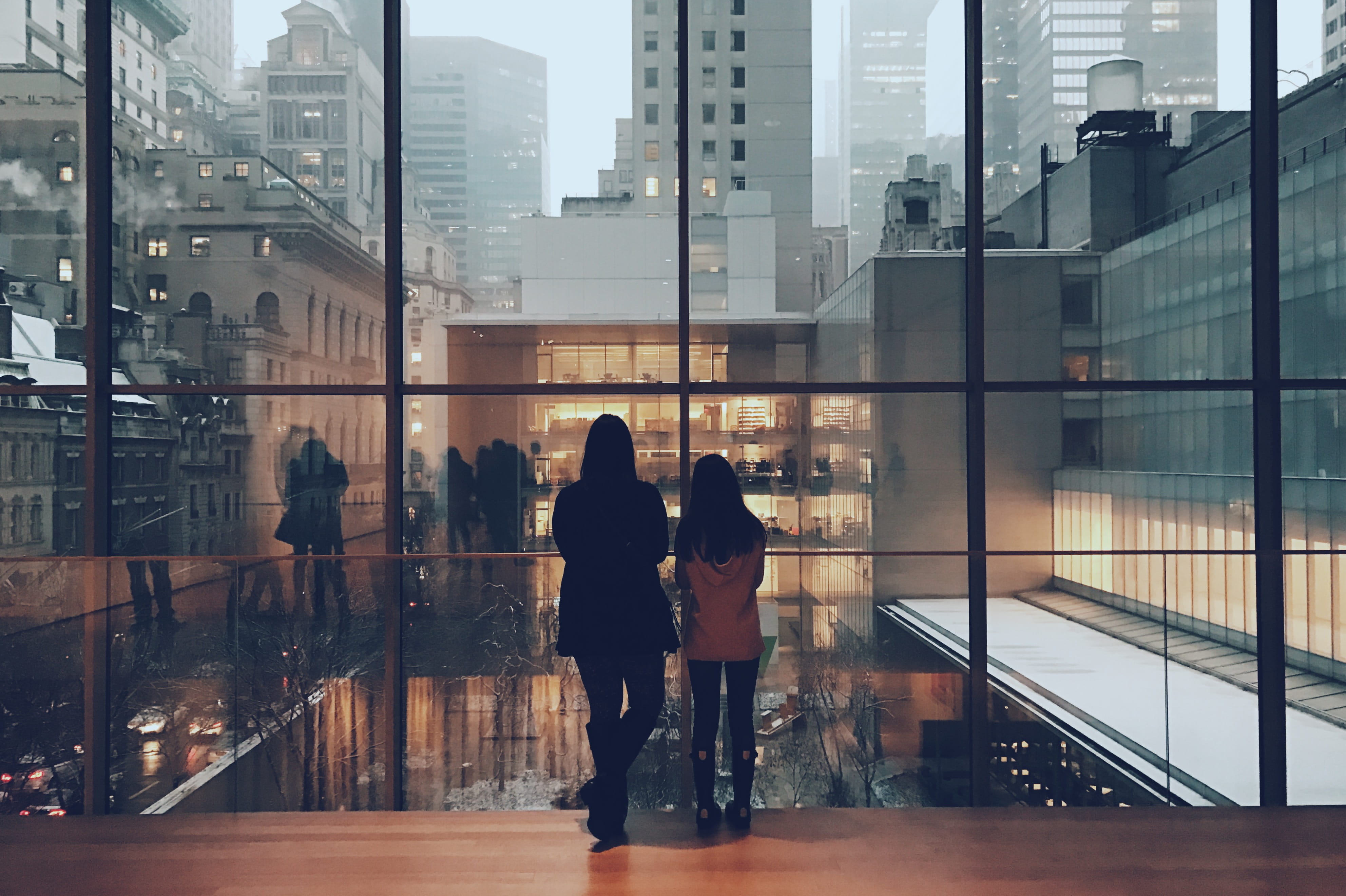 modern, transparent, building exterior, group of people, united states, city life, real people, men, the museum of modern art, window, 4K, city, outdoors, HD Wallpaper