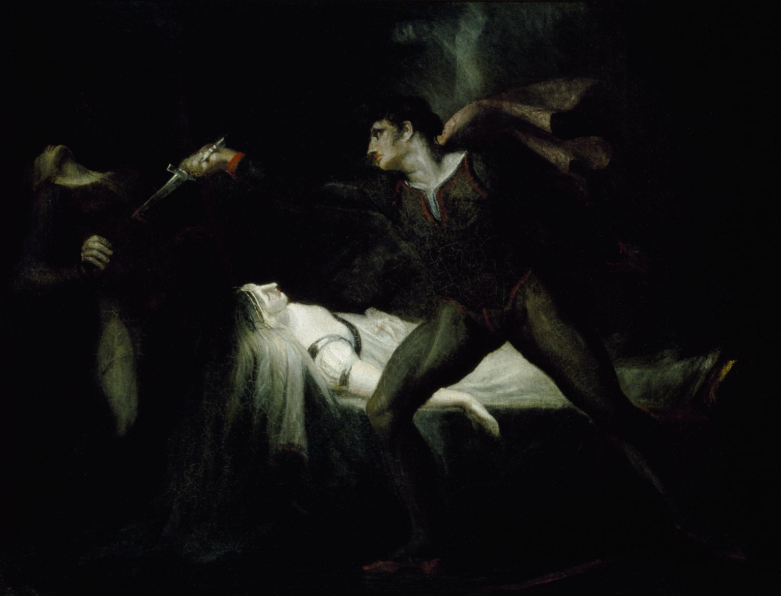 spooky, full length, dark, people, indoors, group of animals, animal wildlife, 720P, digital composite, classic art, studio shot, side view, horror, Henry Fuseli, HD Wallpaper