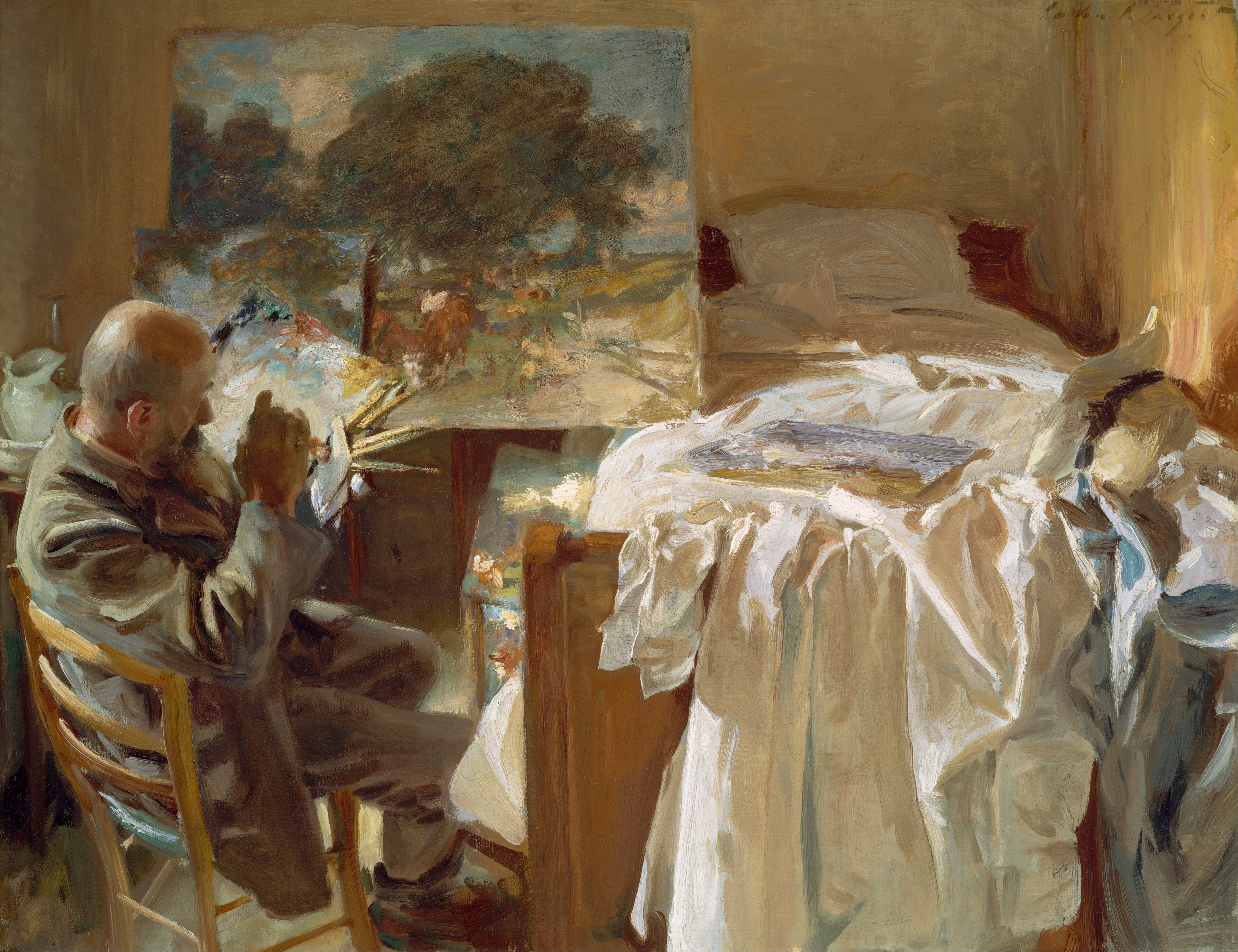 male likeness, no people, painted, paintings, mural, creativity, painted image, paint, representation, statue, John Singer Sargent, art and craft, the past, HD Wallpaper