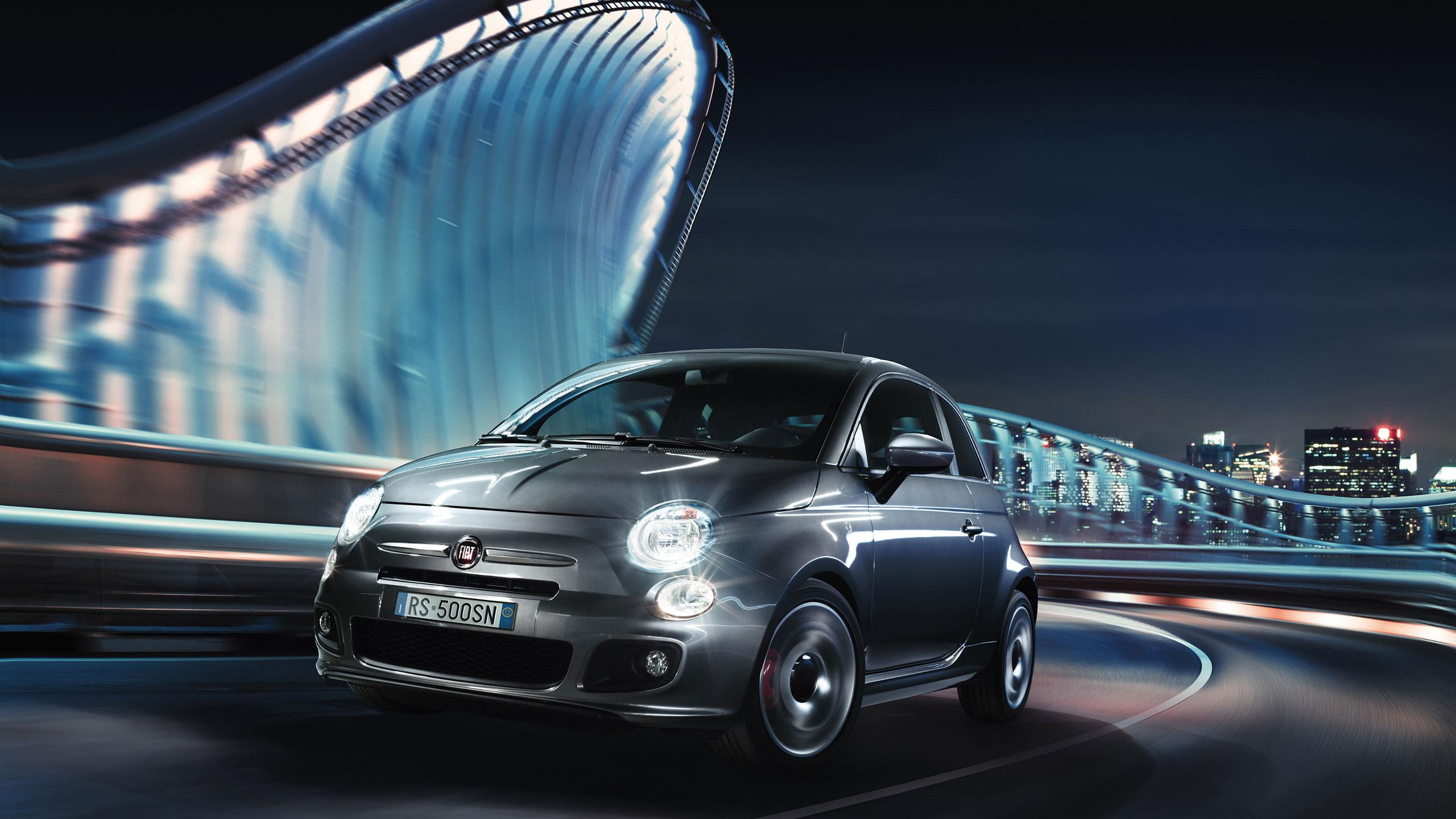 2013, fiat, 2K, s, 500s, car, cars, black, HD Wallpaper