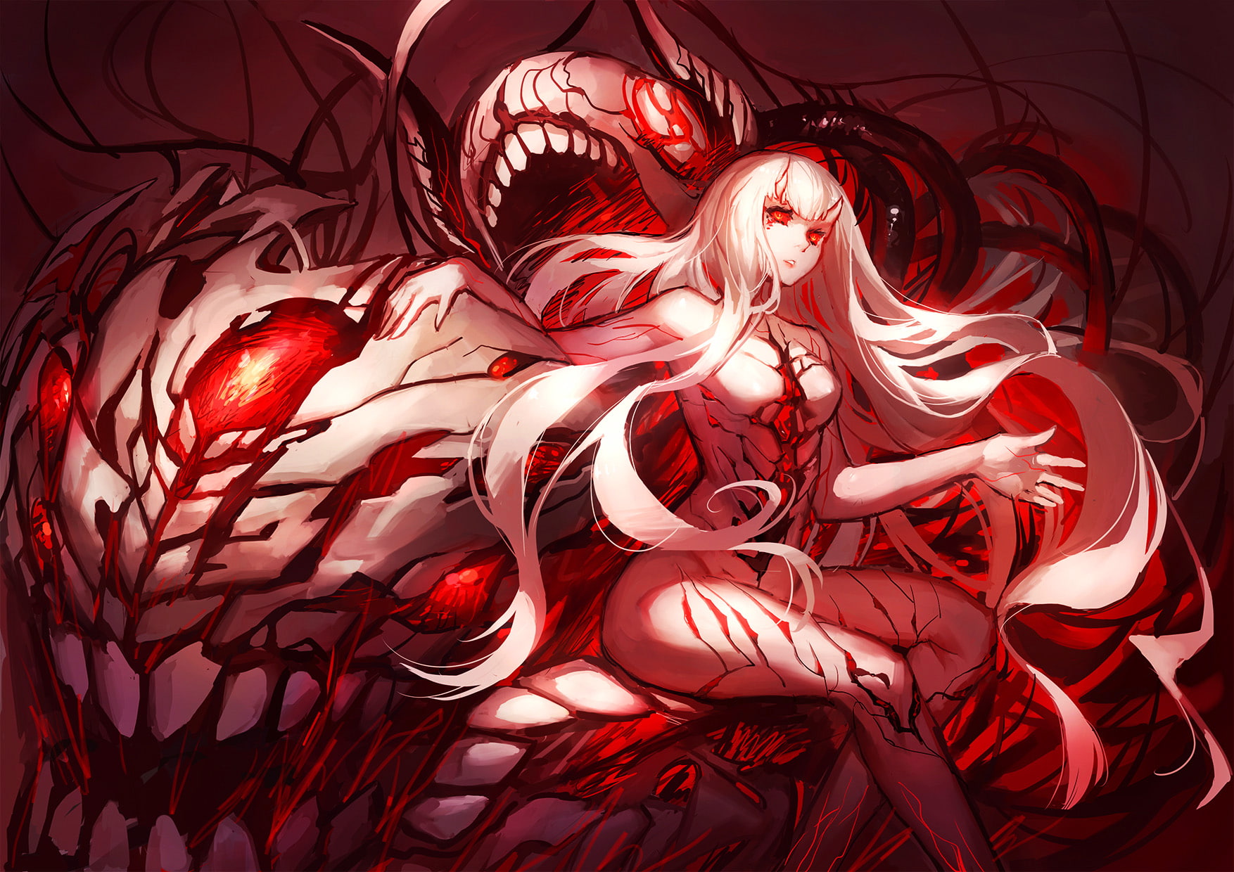 abstract, textured, art and craft, white color, backgrounds, illuminated, studio shot, nature, red, pattern, Monster (anime), Devil, multi colored, swirl, HD Wallpaper