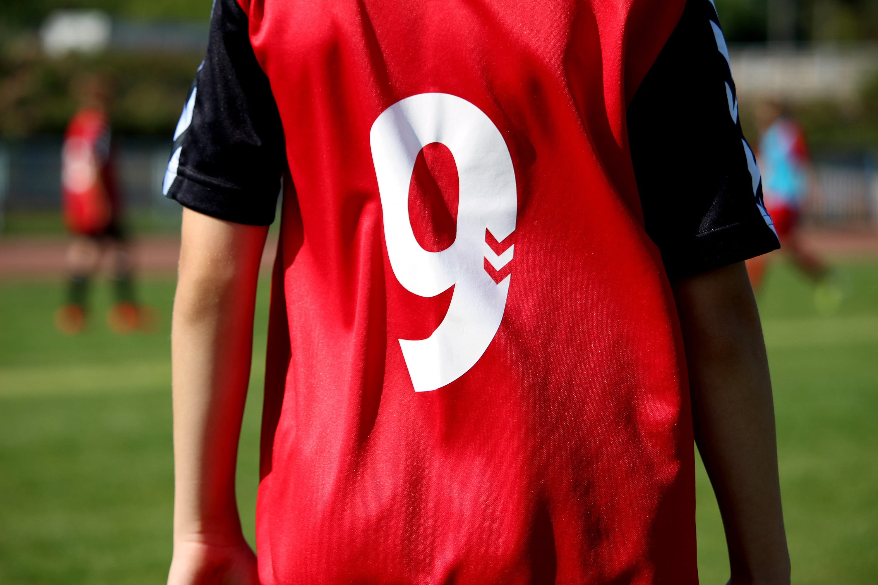 boy, goal, player, child, grass, futbol, fun, sports team, the pitch, game, real people, players, number, red, team, adult, hand, sport, team sport, training, HD Wallpaper