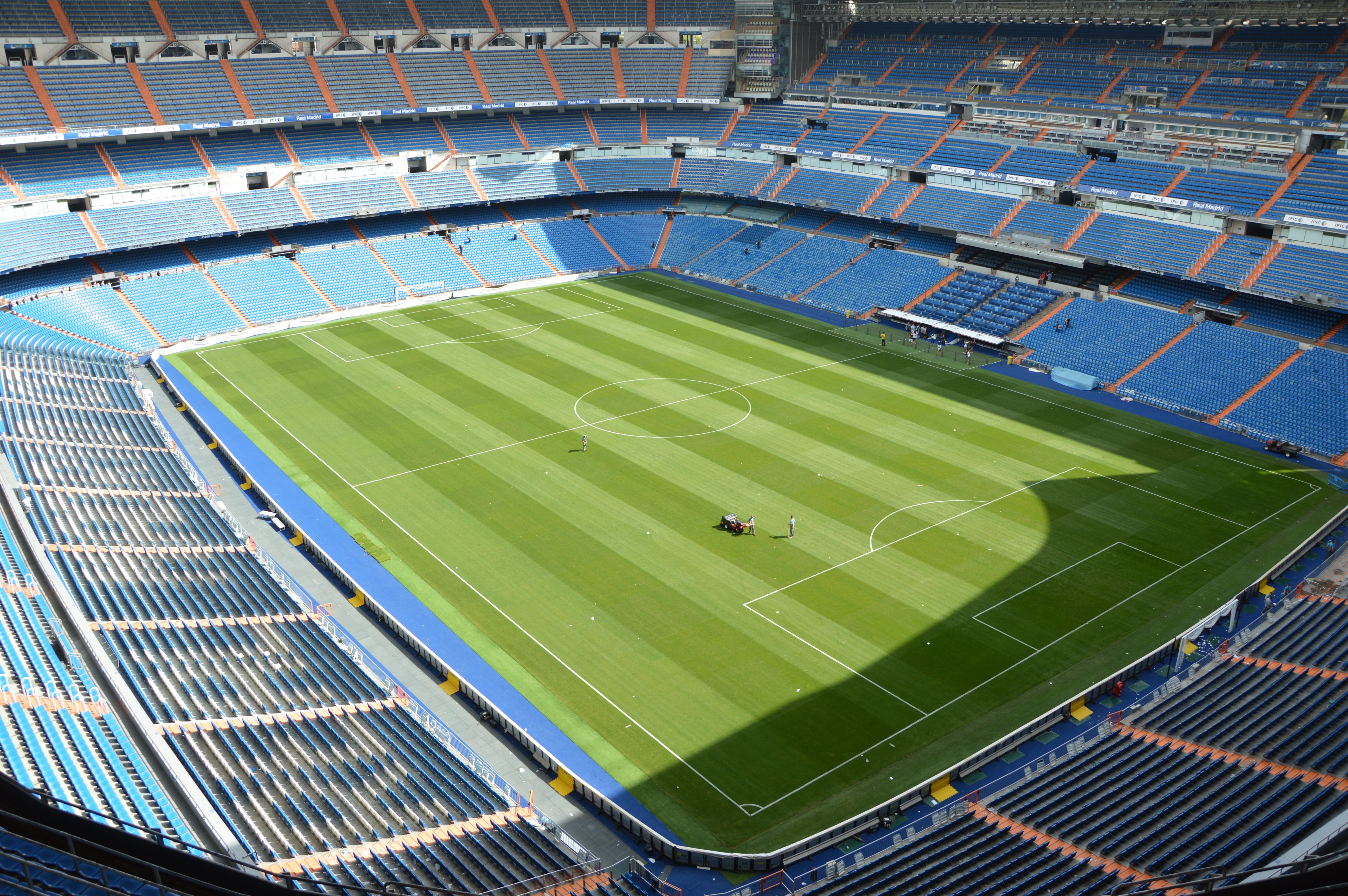 juego, no people, built structure, prato, playing field, empty, blanco, place, american football - sport, soccer, blue, number, derby, seat, outdoors, blancos, HD Wallpaper
