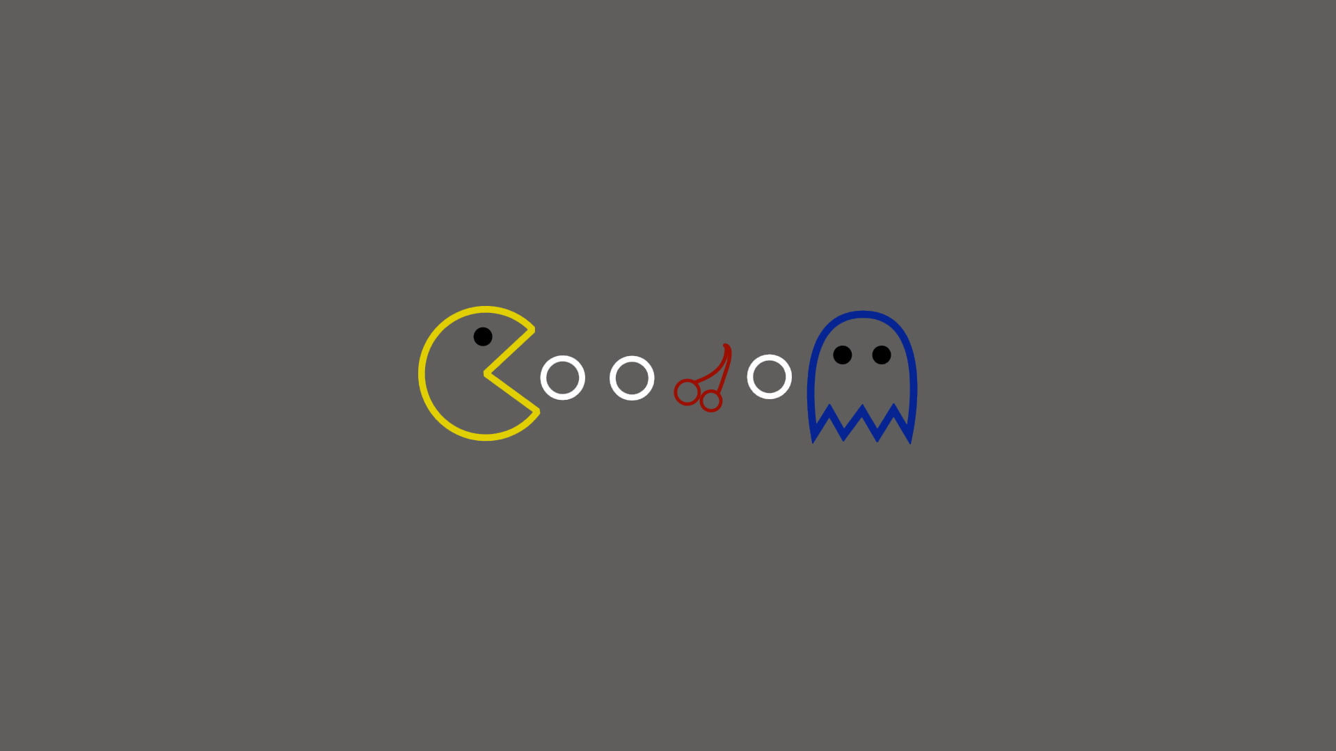 gray, 1080P, pacman, video games, hd, grey, HD Wallpaper