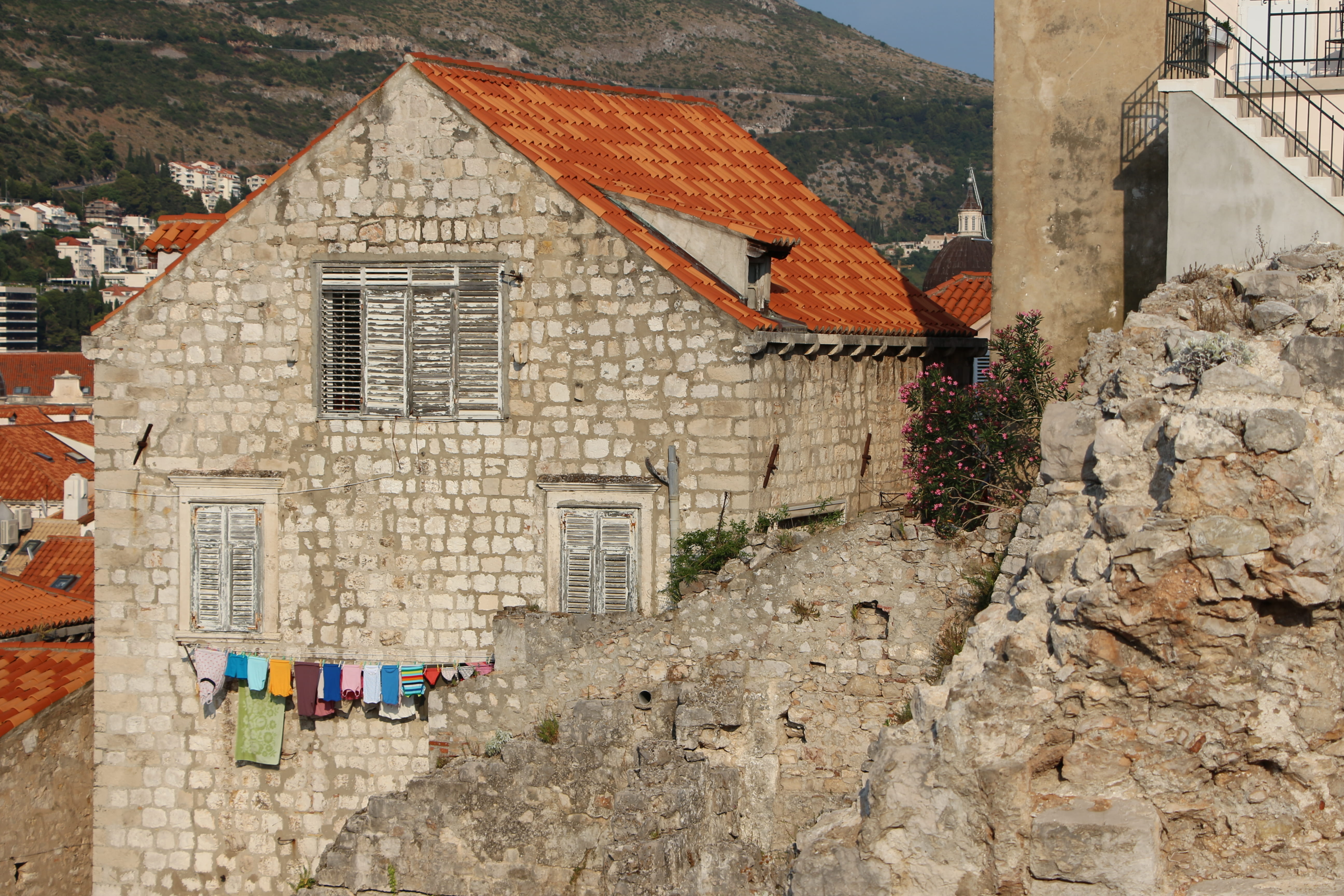 window, roof tile, architecture, nature, 5K, no people, day, town, building, house, built structure, residential district, solid, dubrovnik, outdoors, HD Wallpaper