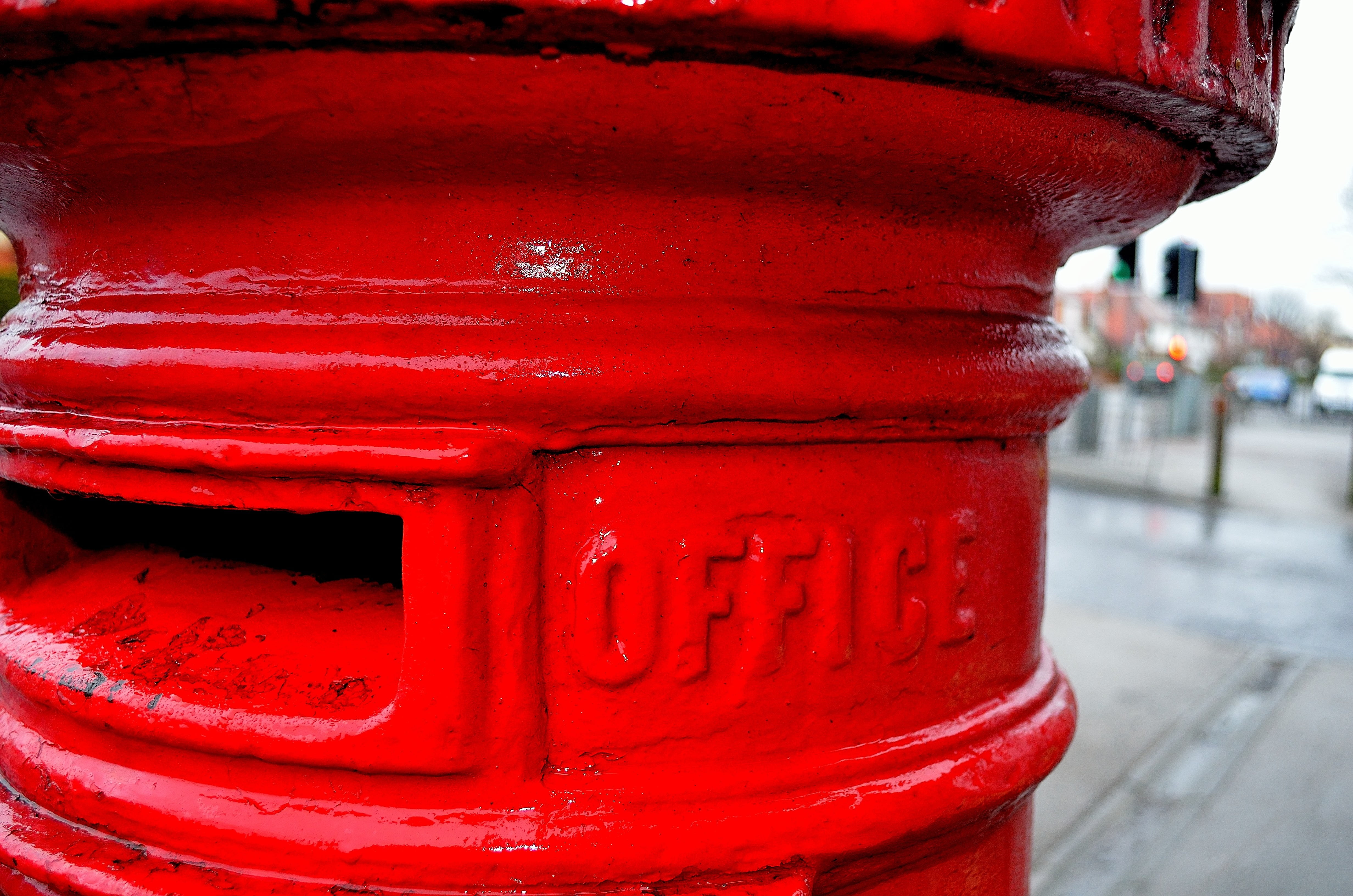 built structure, architecture, footpath, mail, post, kingdom, communication, city, red, office, western script, letter, street, close-up, close, mailbox, HD Wallpaper