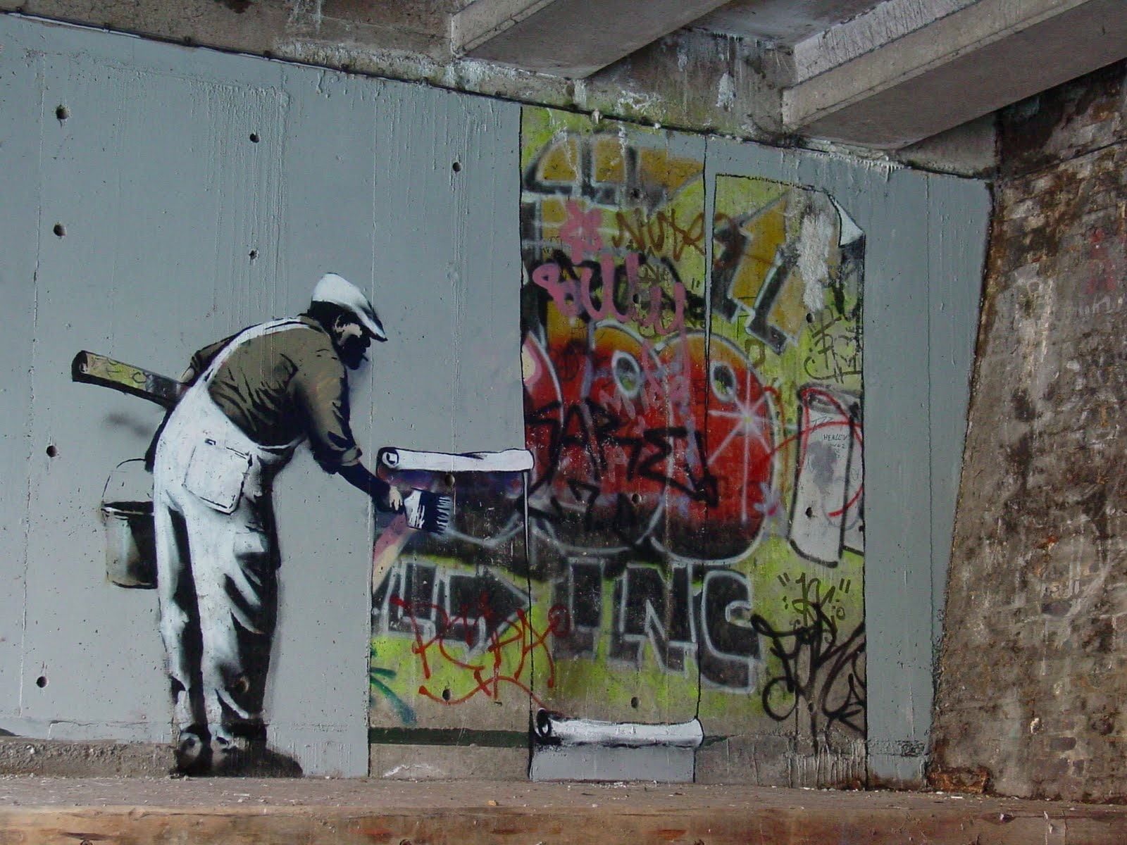 graffiti, hd, 720P, digital/artwork, banksy, HD Wallpaper