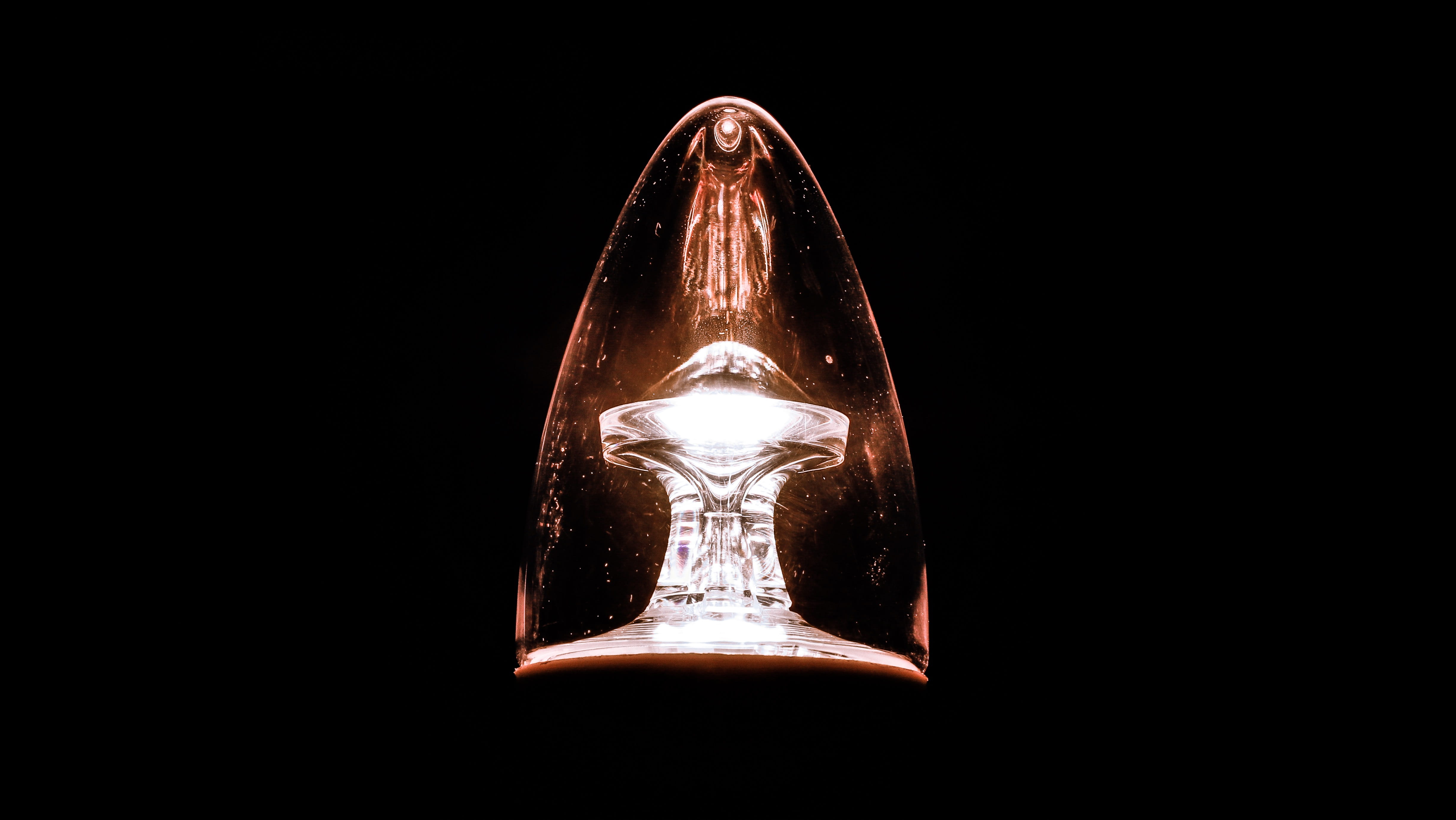 transparent, copy space, turned, hourglass, candle, filament, lighting equipment, dark, indoors, lighting, technology, spotlight, heart, single object, HD Wallpaper