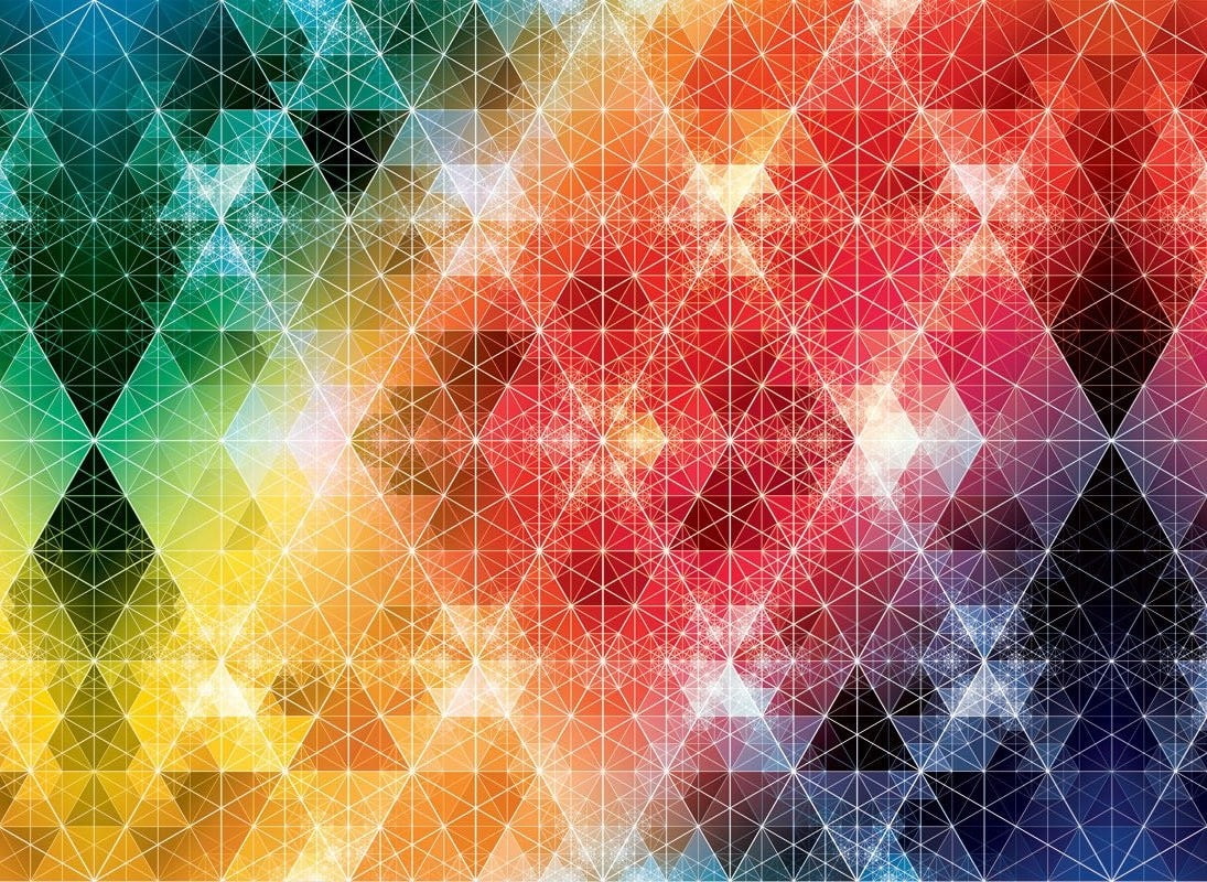 480P, Triangle, Andy Gilmore, geometry, Colorful, Texture, HD Wallpaper