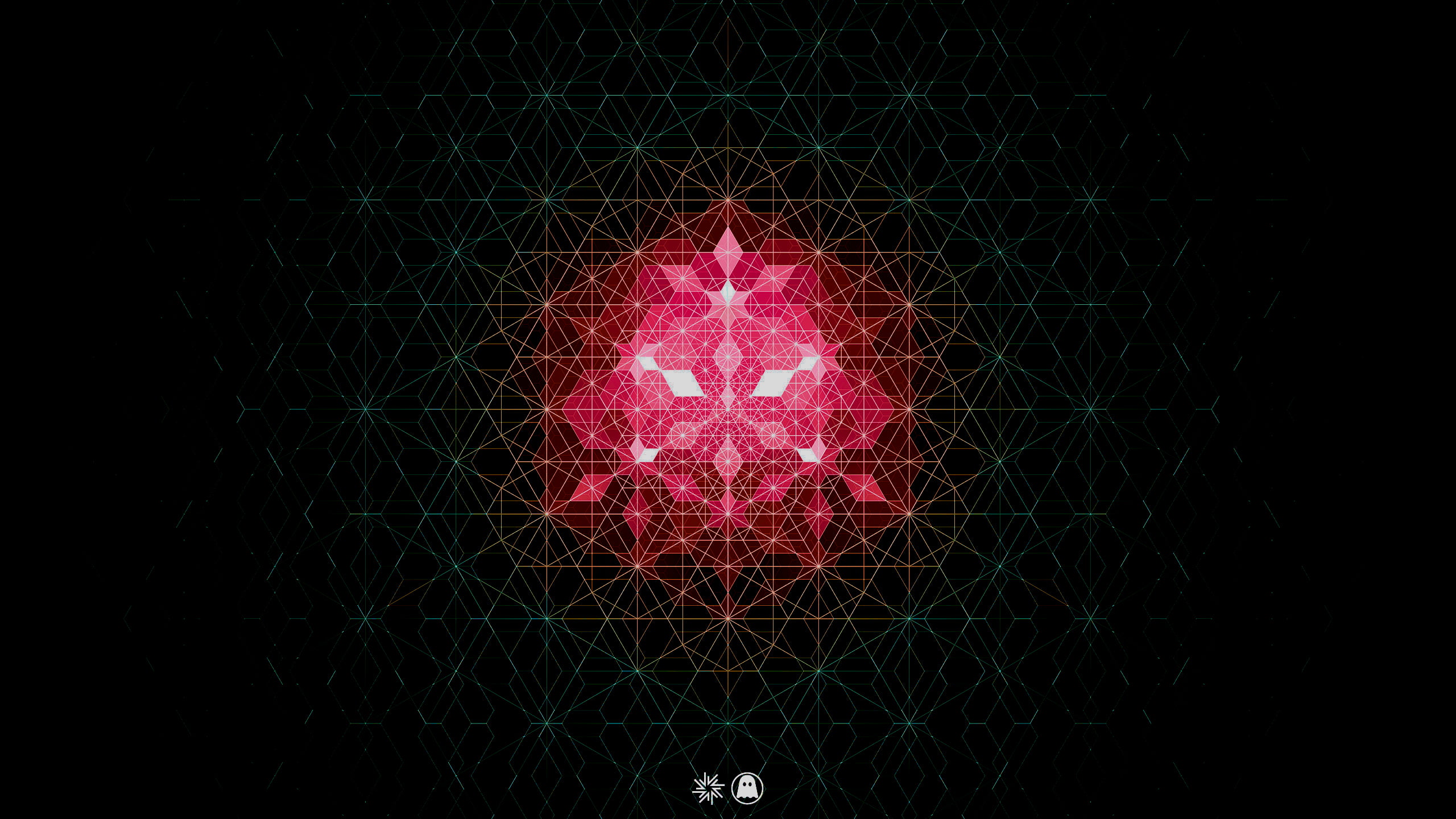 Andy Gilmore, abstract, pattern, artwork, geometry, black background, 2K, HD Wallpaper