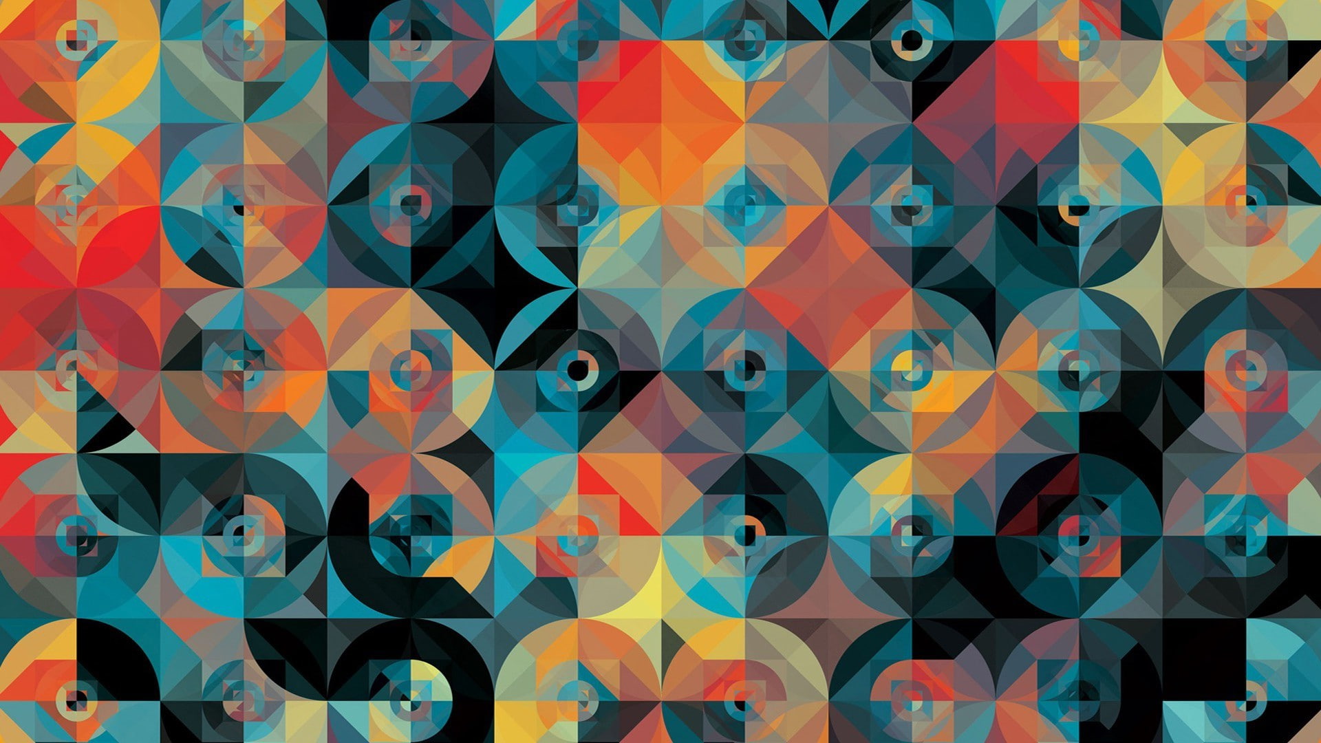 Square, geometry, 1080P, Colorful, digital art, Andy Gilmore, HD Wallpaper