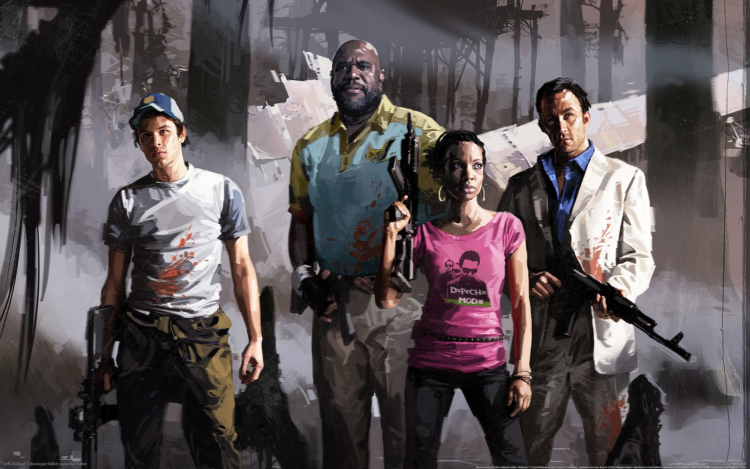video games, 2K, gun, Left 4 Dead, girls with guns, HD Wallpaper